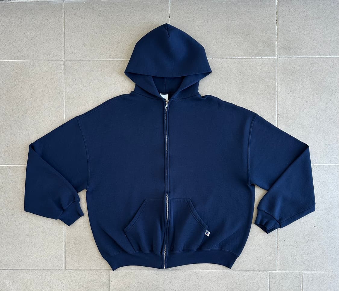 00s 빈티지 러셀 후드집업 네이비 XL 상품이미지1