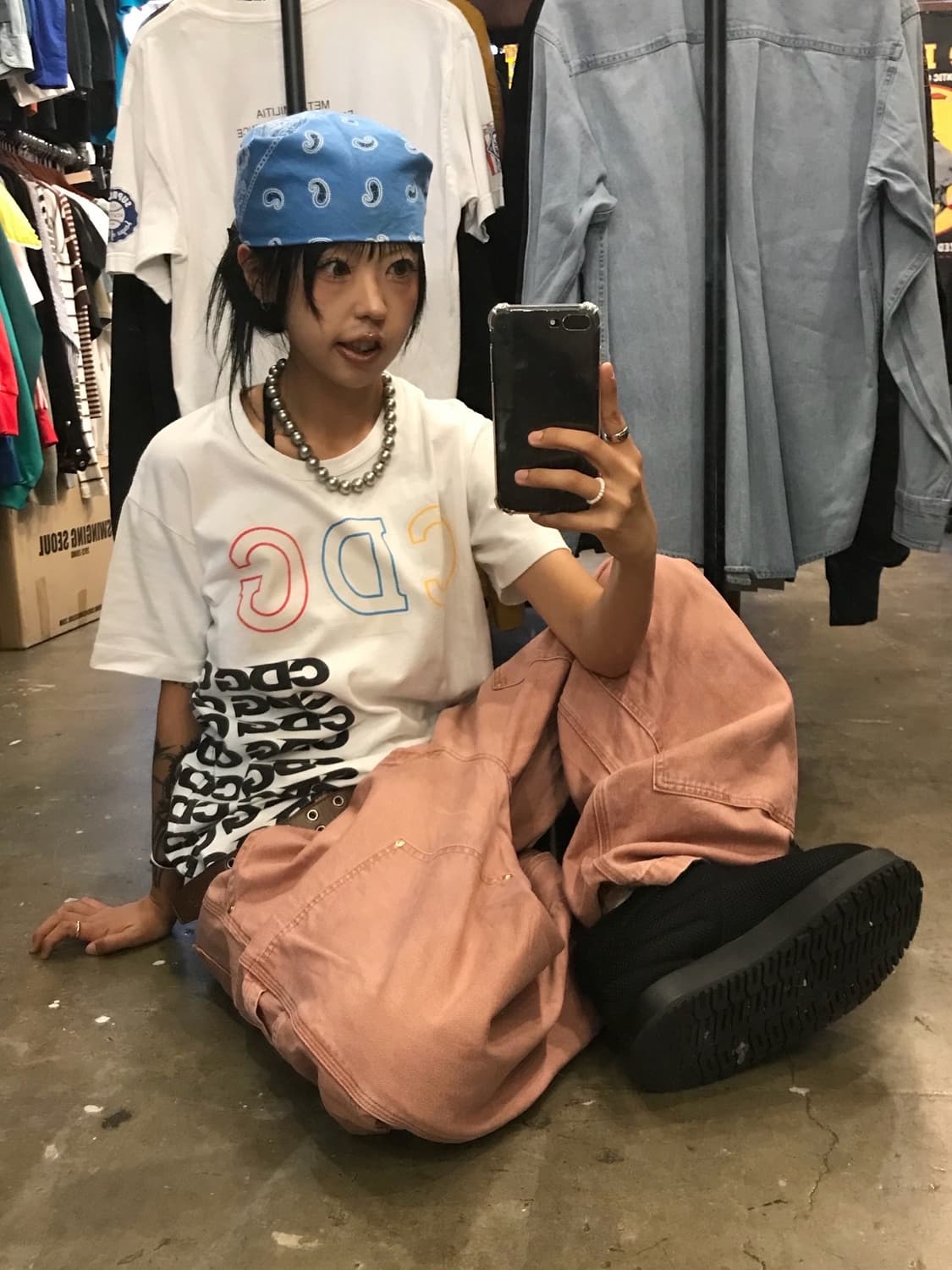 🩷 꼼데가르송 X 안티소셜클럽 콜라보 반팔 티셔츠 🩷 상품이미지7