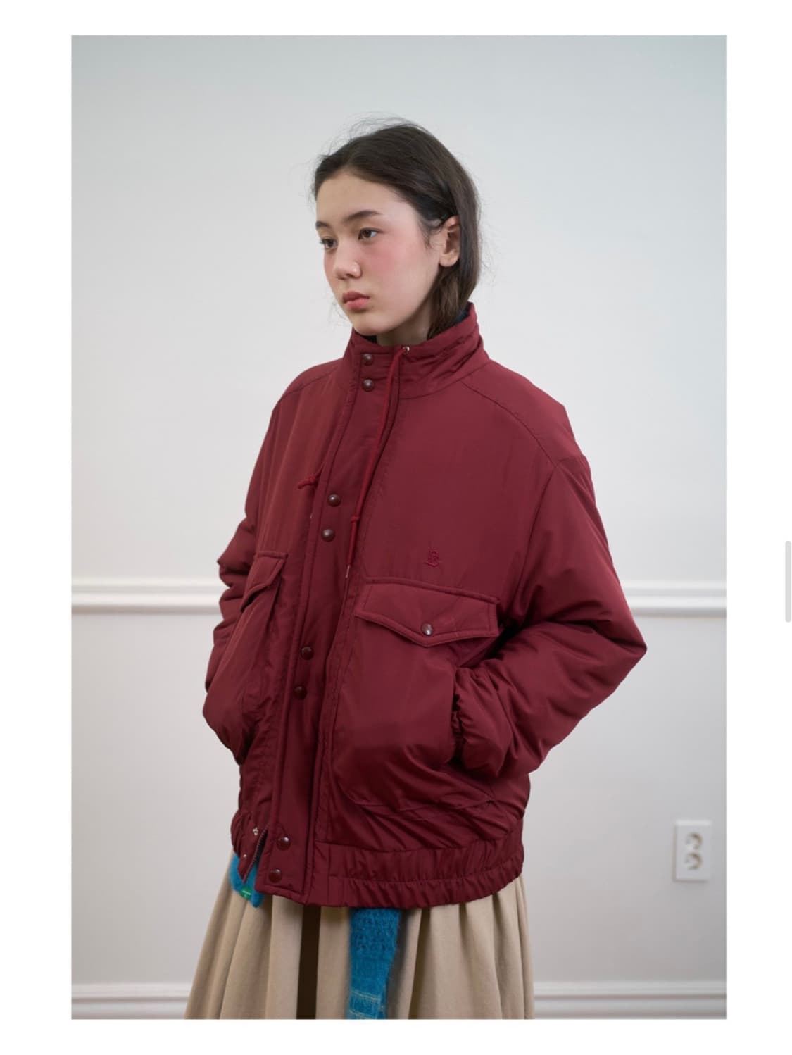 노컨텐츠 pocket jumper 패딩 - 딥 레드 상품이미지3