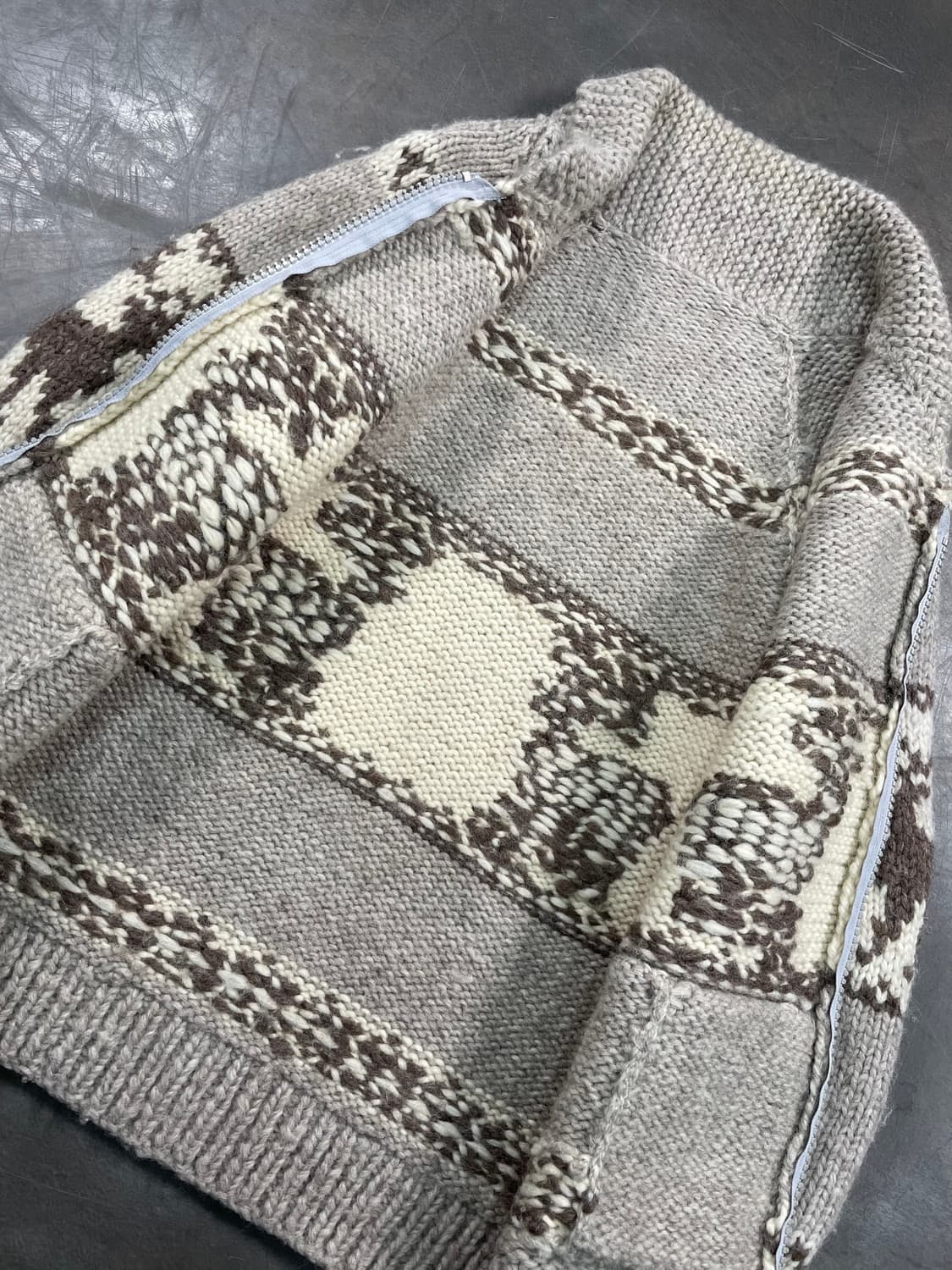 빈티지 코위찬 니트 집업 상품이미지4