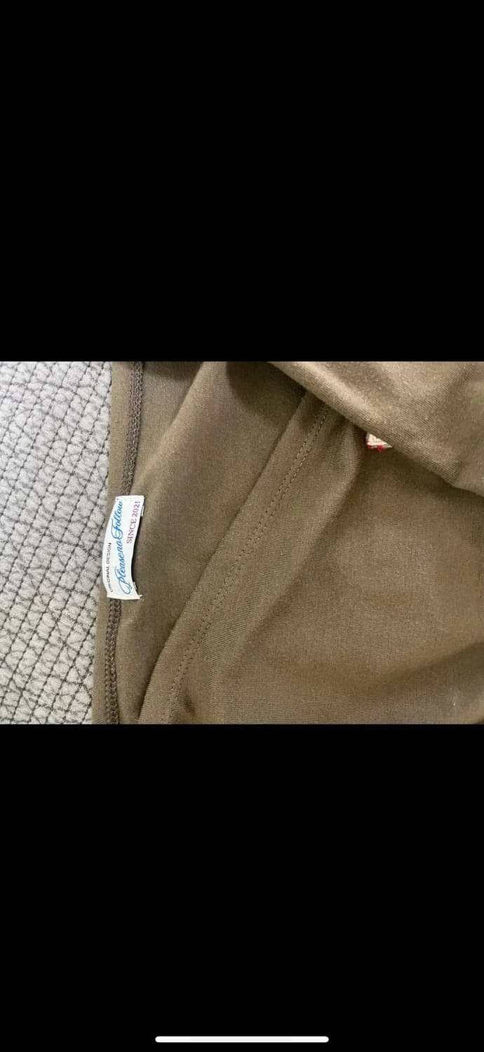 플리즈노팔로우 7부 카키 상품이미지4