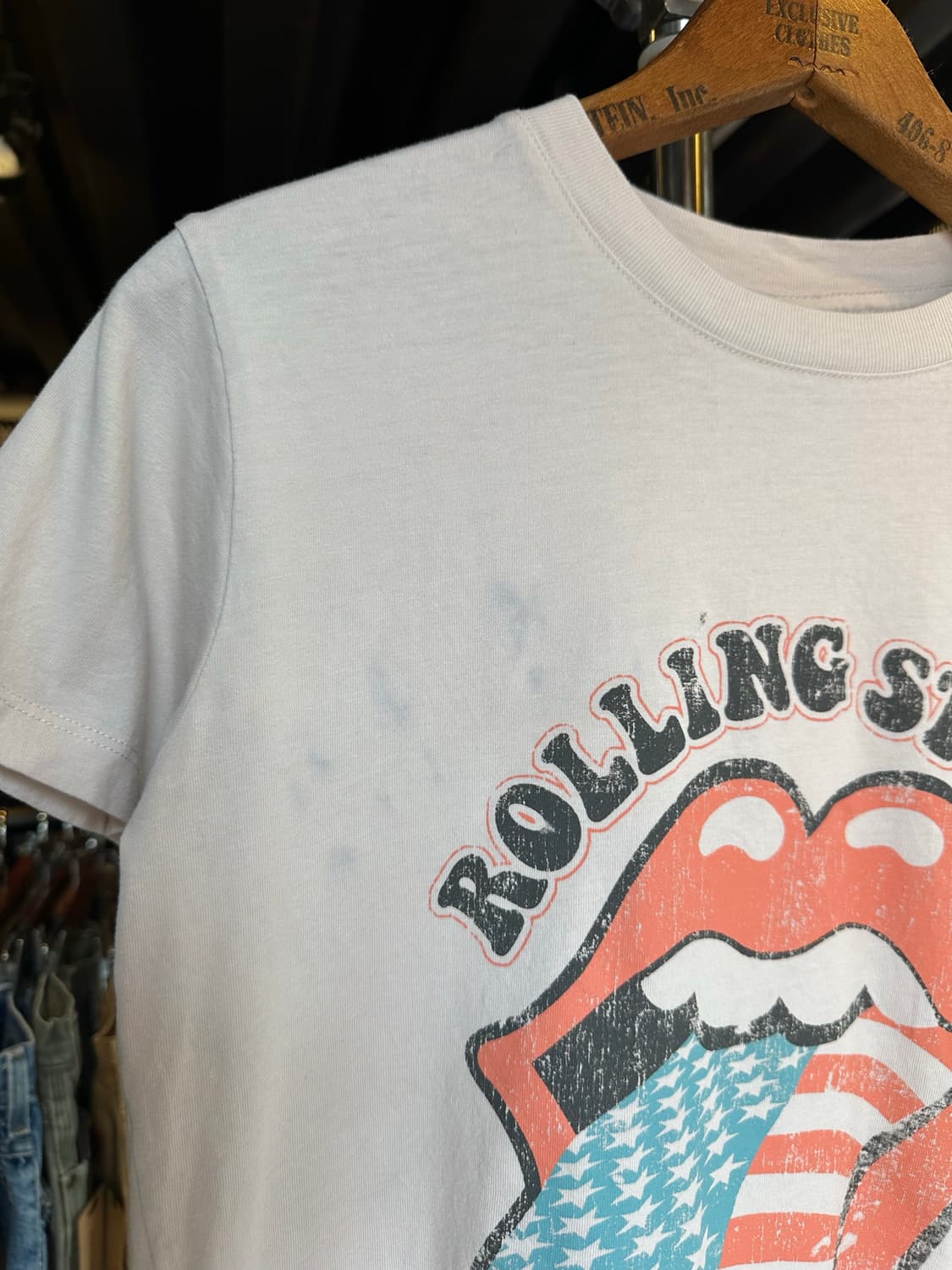 롤링스톤즈 The Rolling Stones 락밴드 프린팅 티셔츠 에크루 상품이미지4