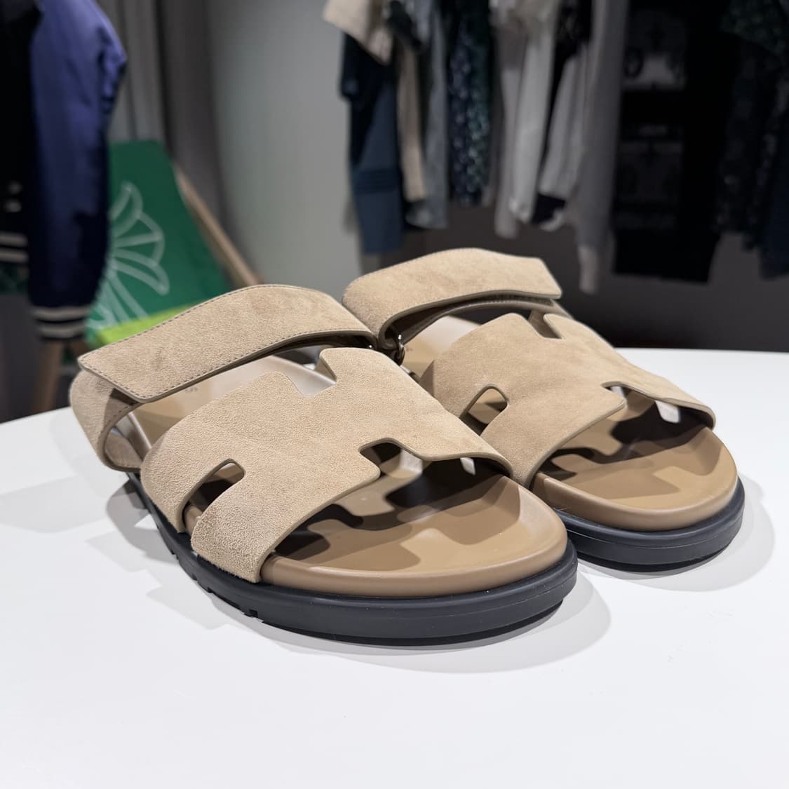 (A+/41) / 에르메스 시프레 샌들 슬리퍼 베이지 상품이미지3