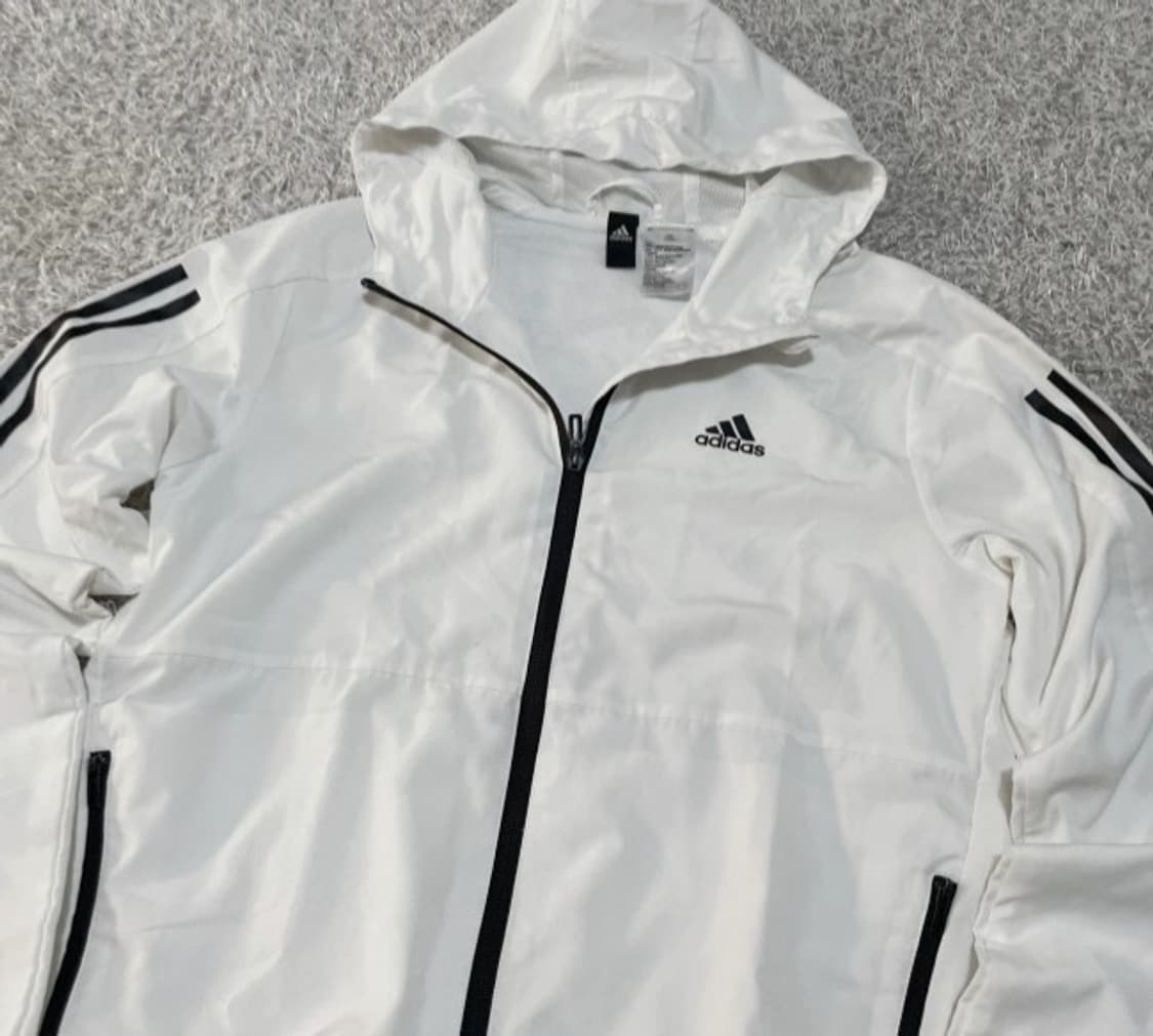 아디다스 흰검 후드 바람막이 자켓 95/M 상품이미지3