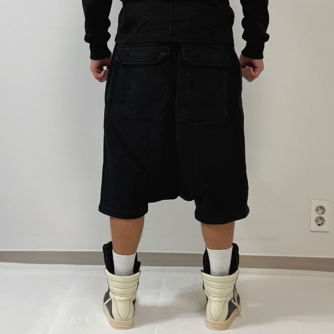 릭오웬스 15SS 다크쉐도우 드로우스트링 스웻쇼츠 반바지 상품이미지2