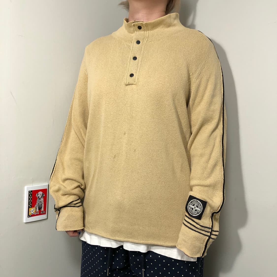 스톤아일랜드 90‘s 반집업 니트  상품이미지2