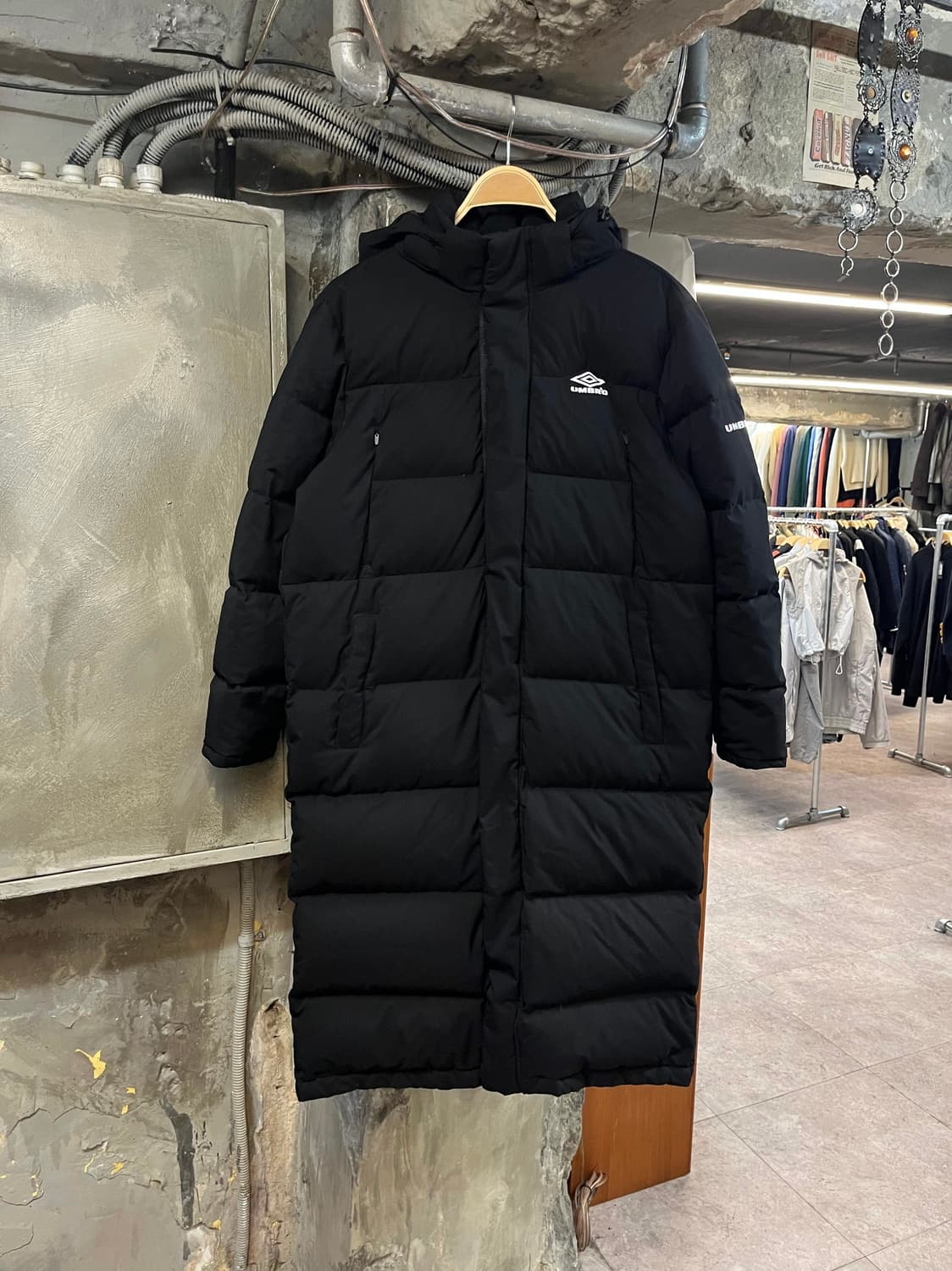 엄브로 롱패딩 블랙 95 #csz2066 상품이미지1