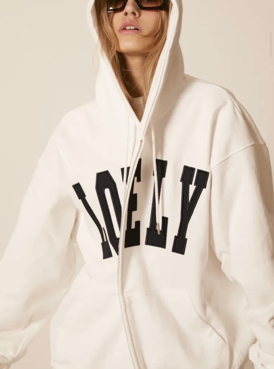 노앙 LONELY/LOVELY ZIP-UP HOODIEHITE 상품이미지1