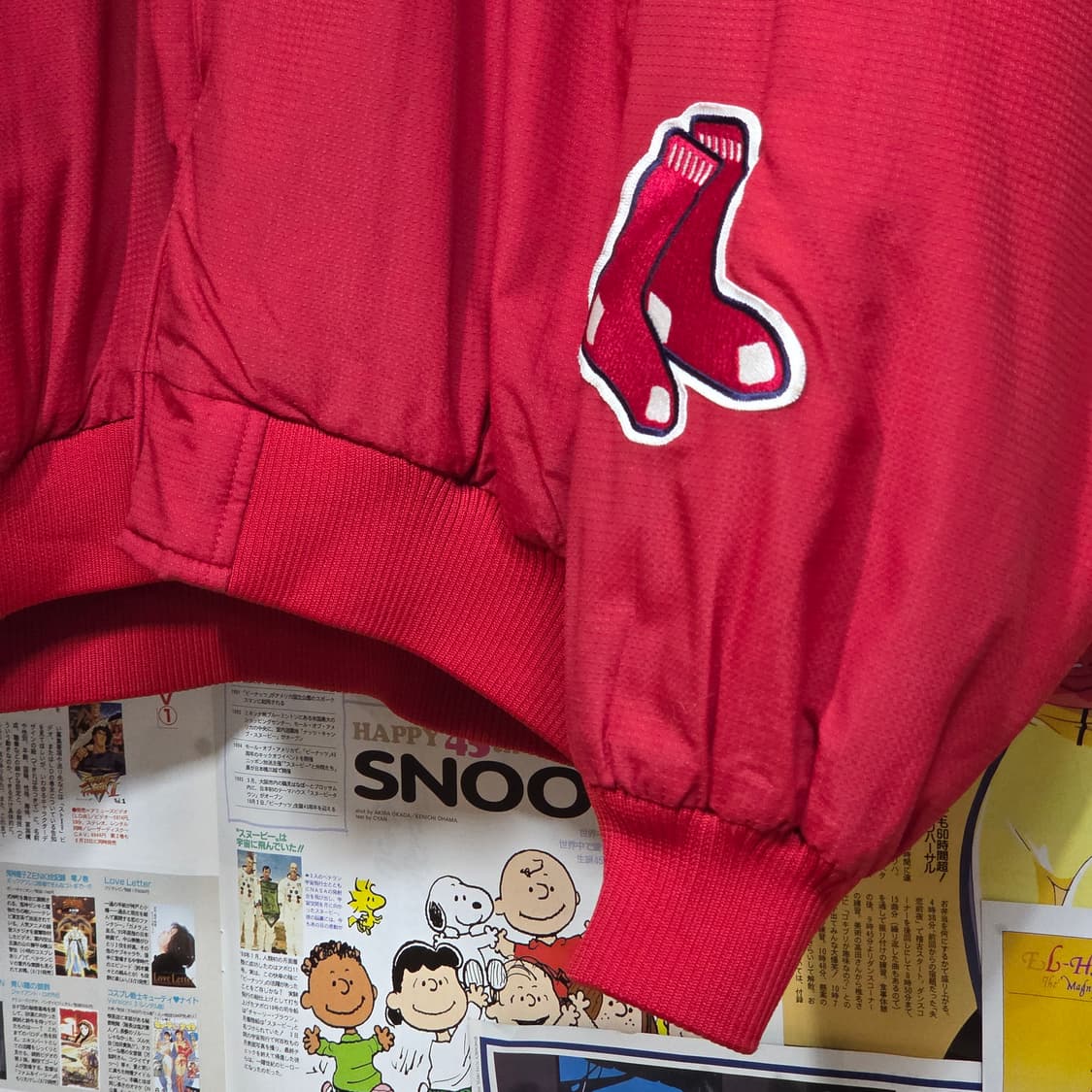 마제스틱 레드삭스 베이스볼 기모 바시티 점퍼 상품이미지4