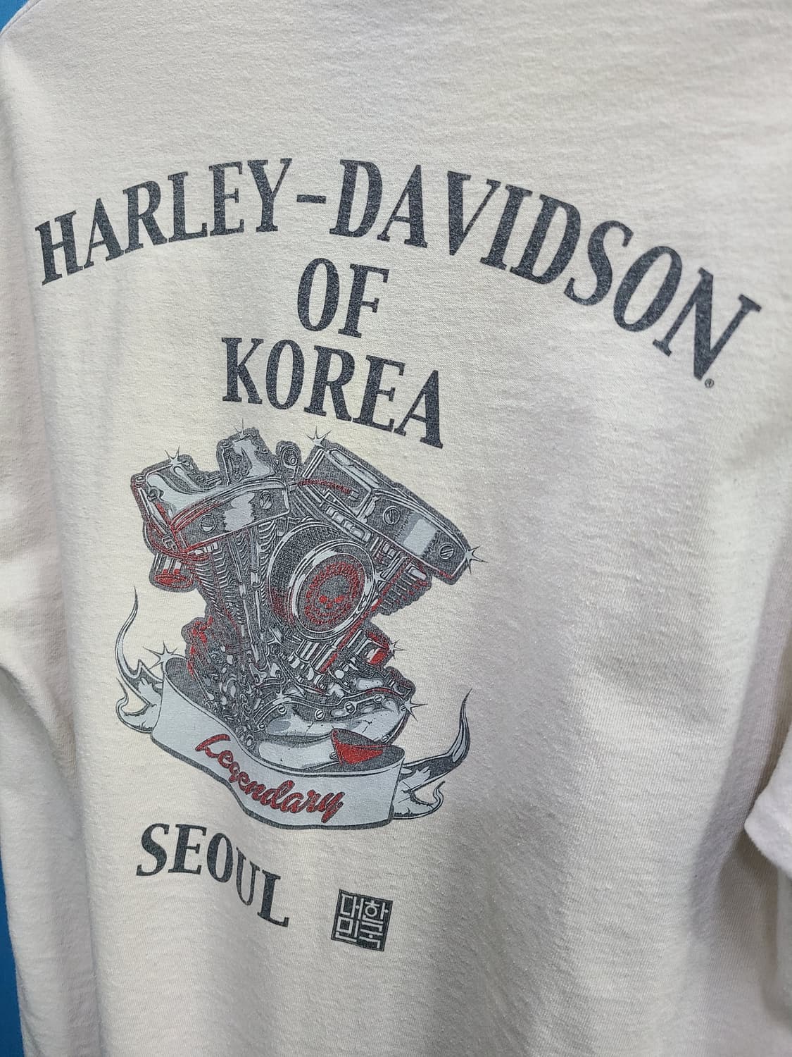 10년된 성조기 해골 할리데이비슨 반팔티 상품이미지7