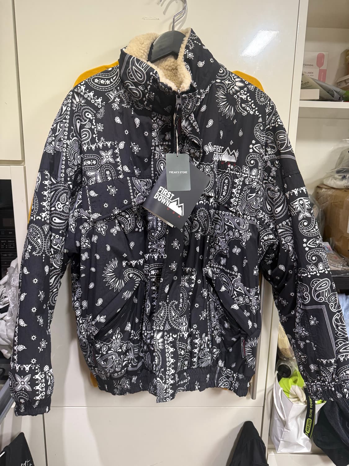 M 퍼스트다운 X 프릭스스토어 리버서블 양털 후리스 레트로 자켓 리버시블 상품이미지1