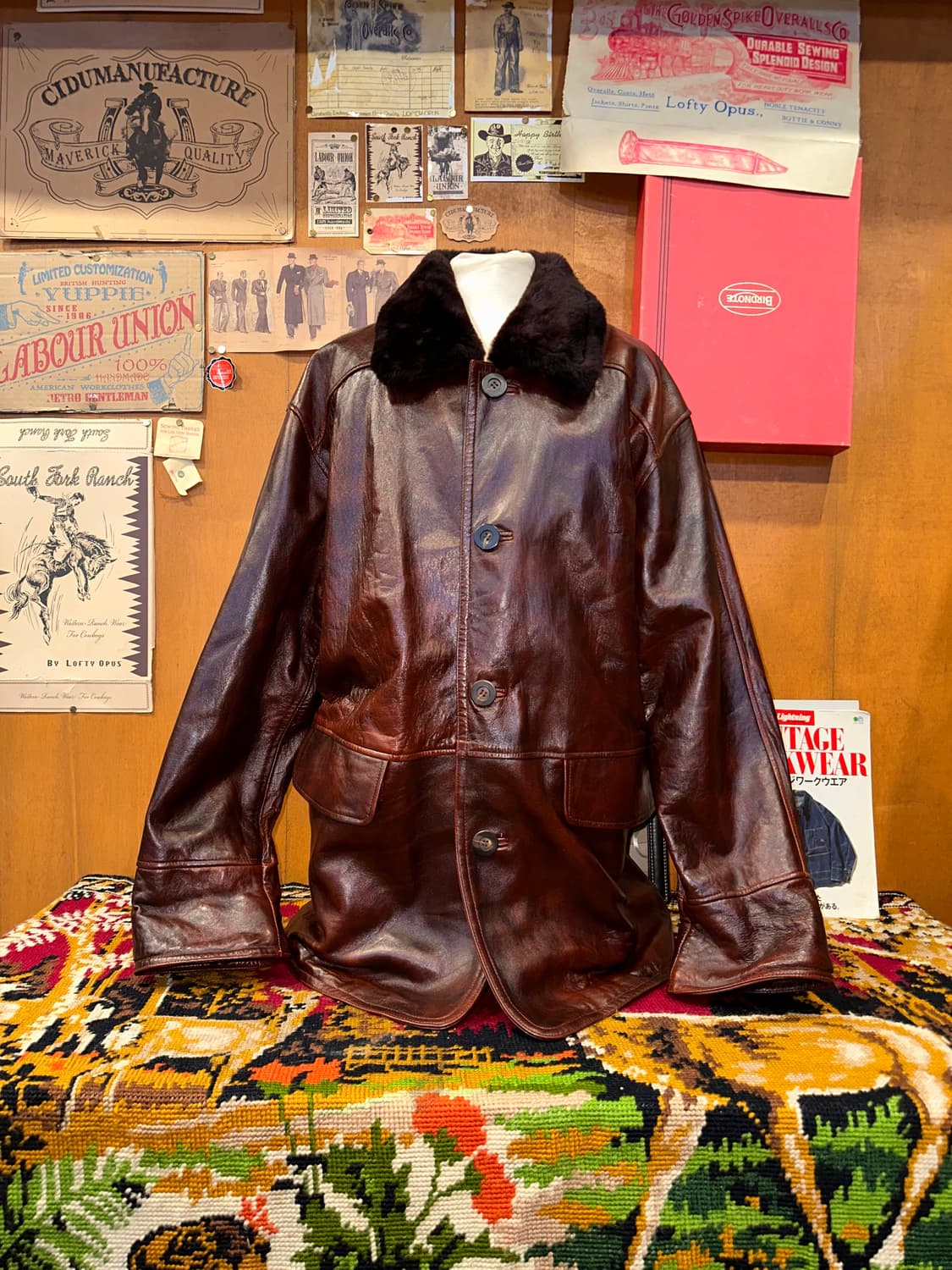 ( XL-2XL ) 가죽카코트 가죽자켓 가죽코트 워크웨어 아메카지 상품이미지5