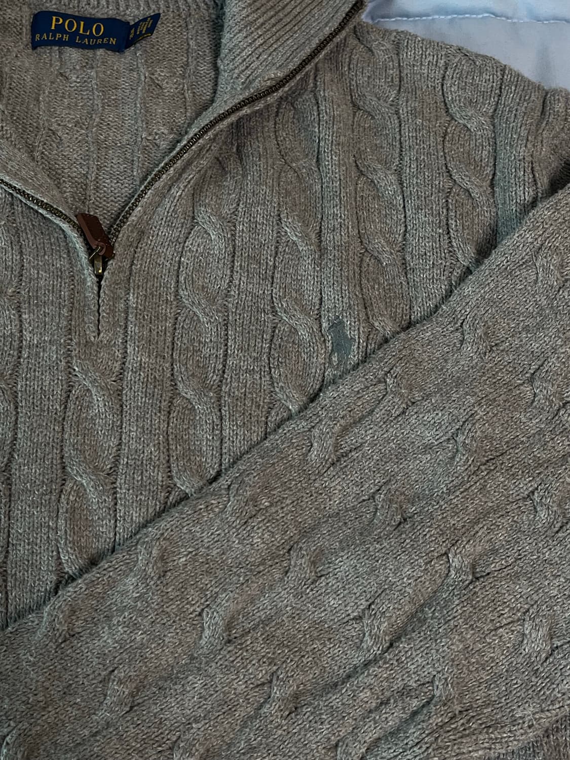 폴로 하프집업 반집업 꽈배기 케이블 니트 스웨터 xl 팔아요 상품이미지2