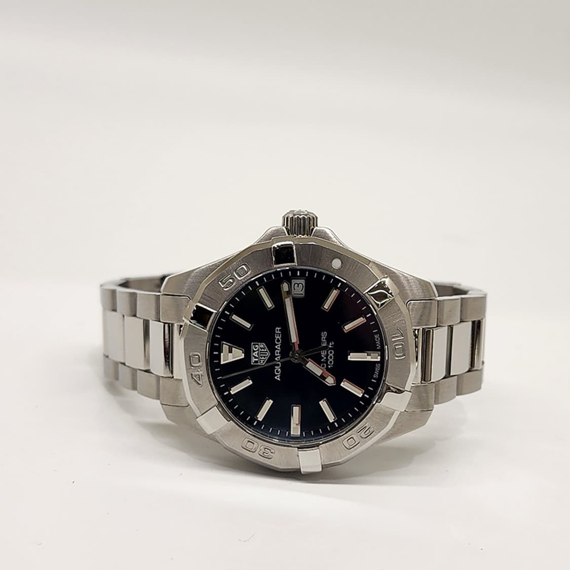 태그호이어 WBD1312 아쿠아레이서 스틸 쿼츠 32mm 상품이미지5