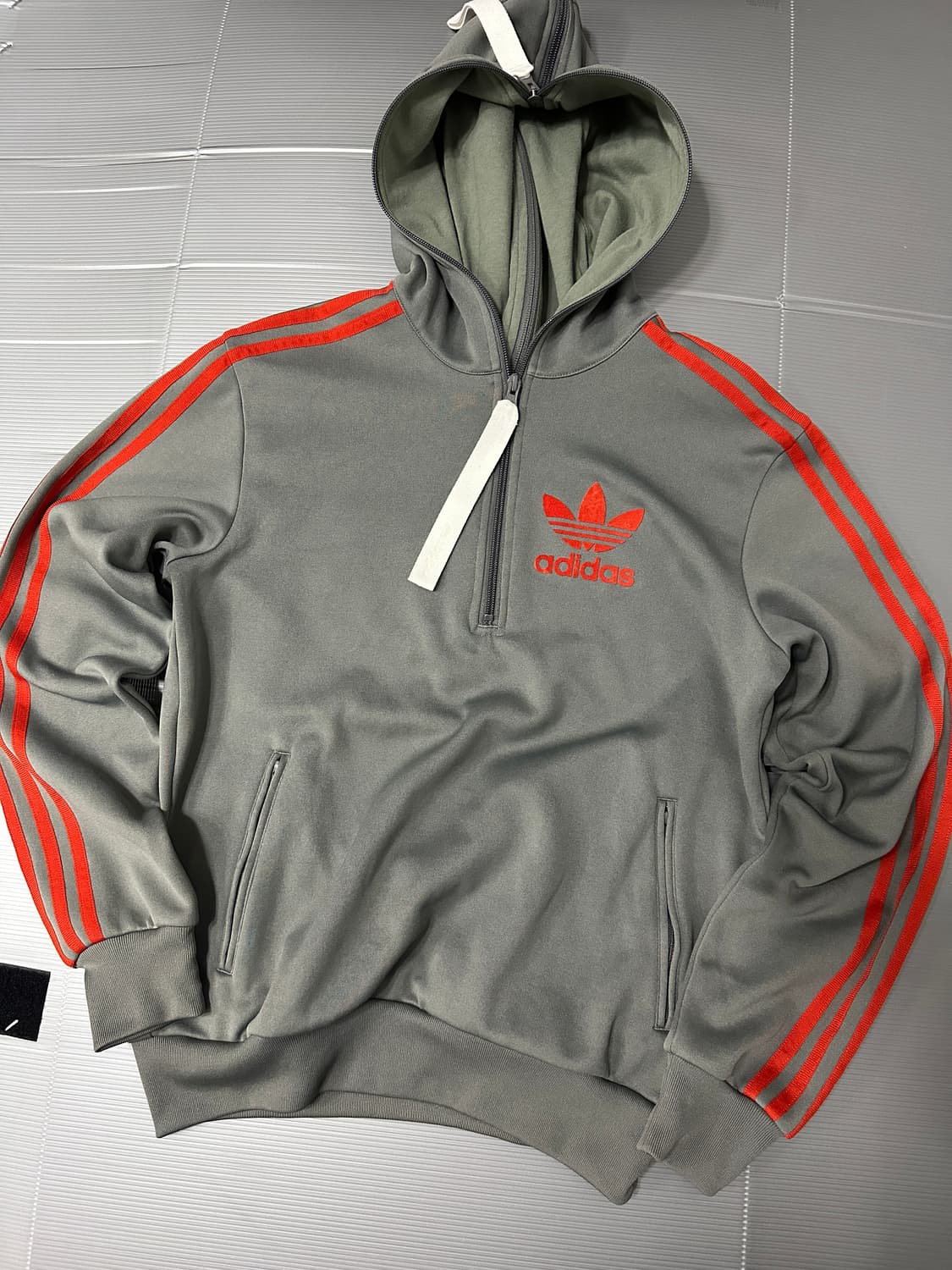 아디다스 양면 후드 반집업 아노락 져지 그레이 90 상품이미지1