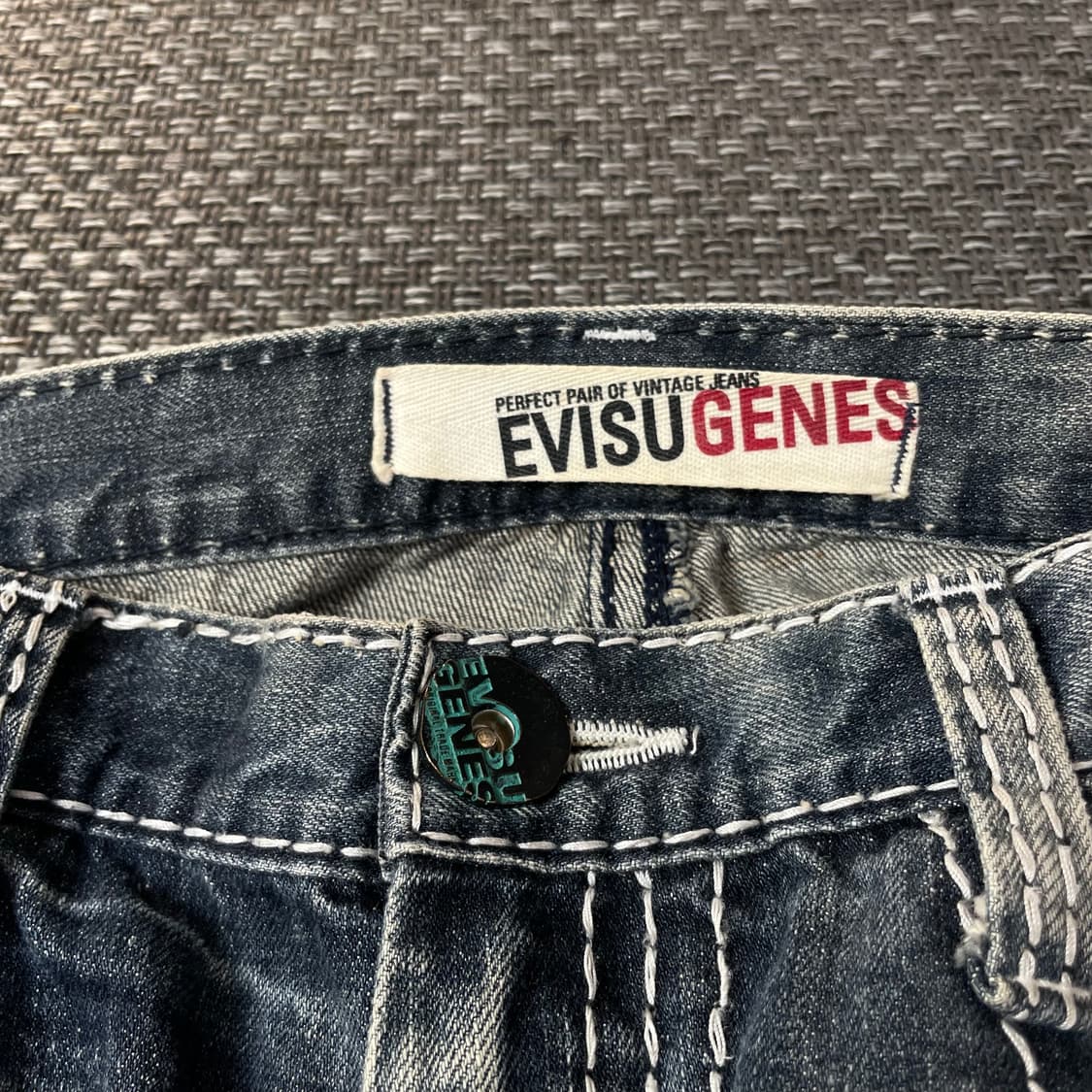 (32) 에비수 중청 워싱 스티치 데님 팬츠 상품이미지3