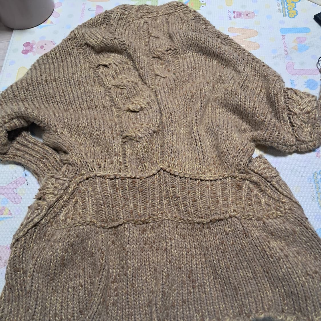 오브제 강지영 니트 가디건 코트 90사이즈(55~66) 상품이미지6