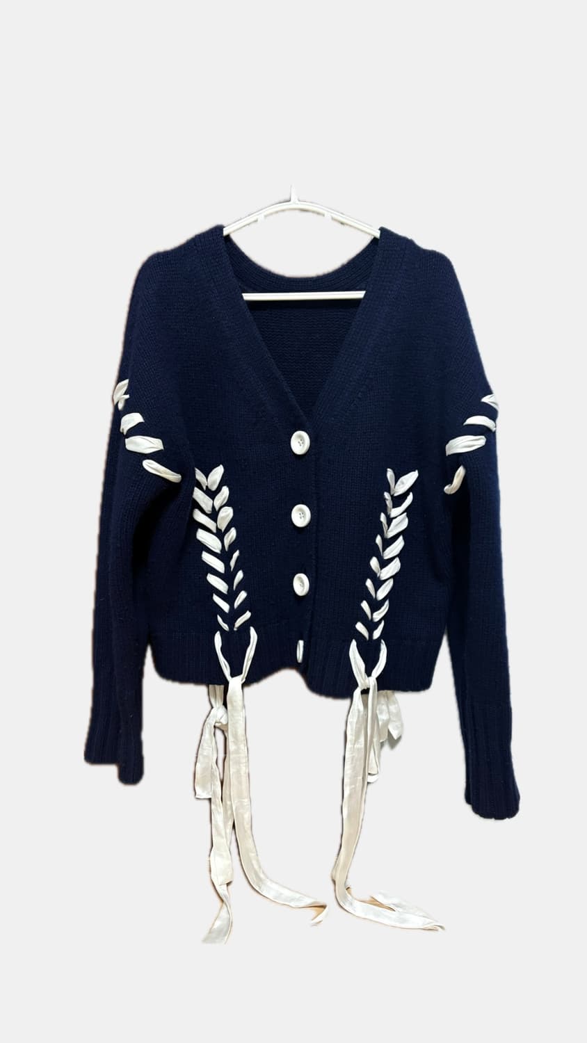 리본 가디건 상품이미지1