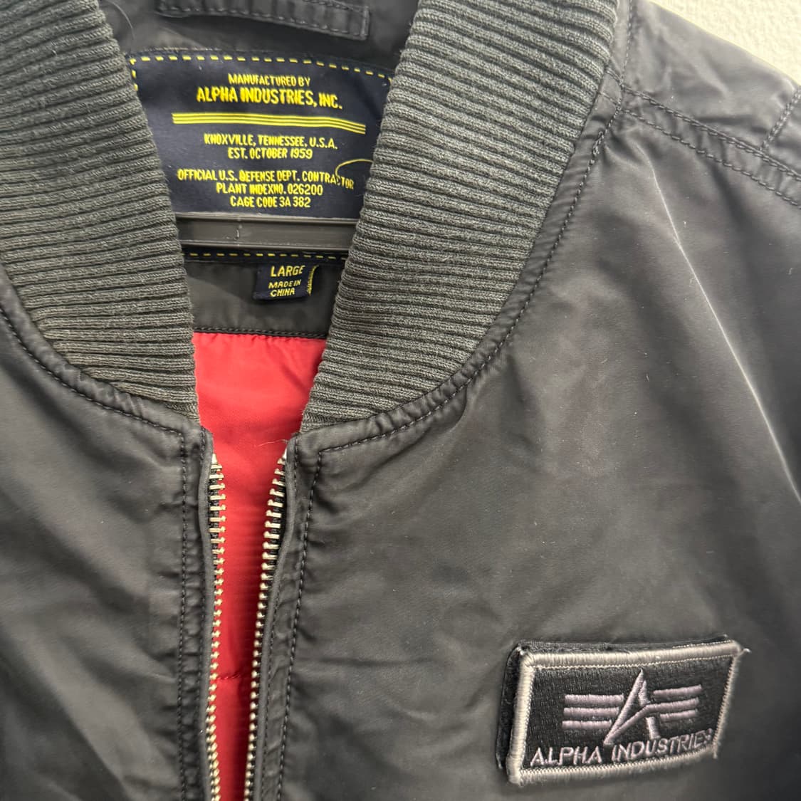 알파인더스트리 MA-1 블랙 봄버 자켓 L 상품이미지3