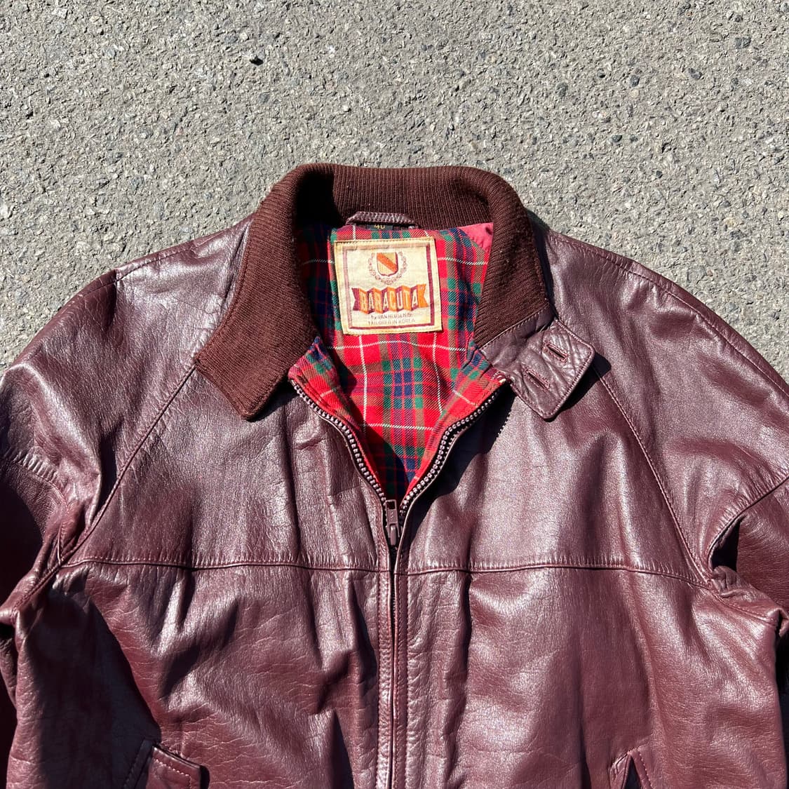 80‘s 바라쿠타 by Van Heusen 레더 G9 해링턴 자켓 상품이미지2