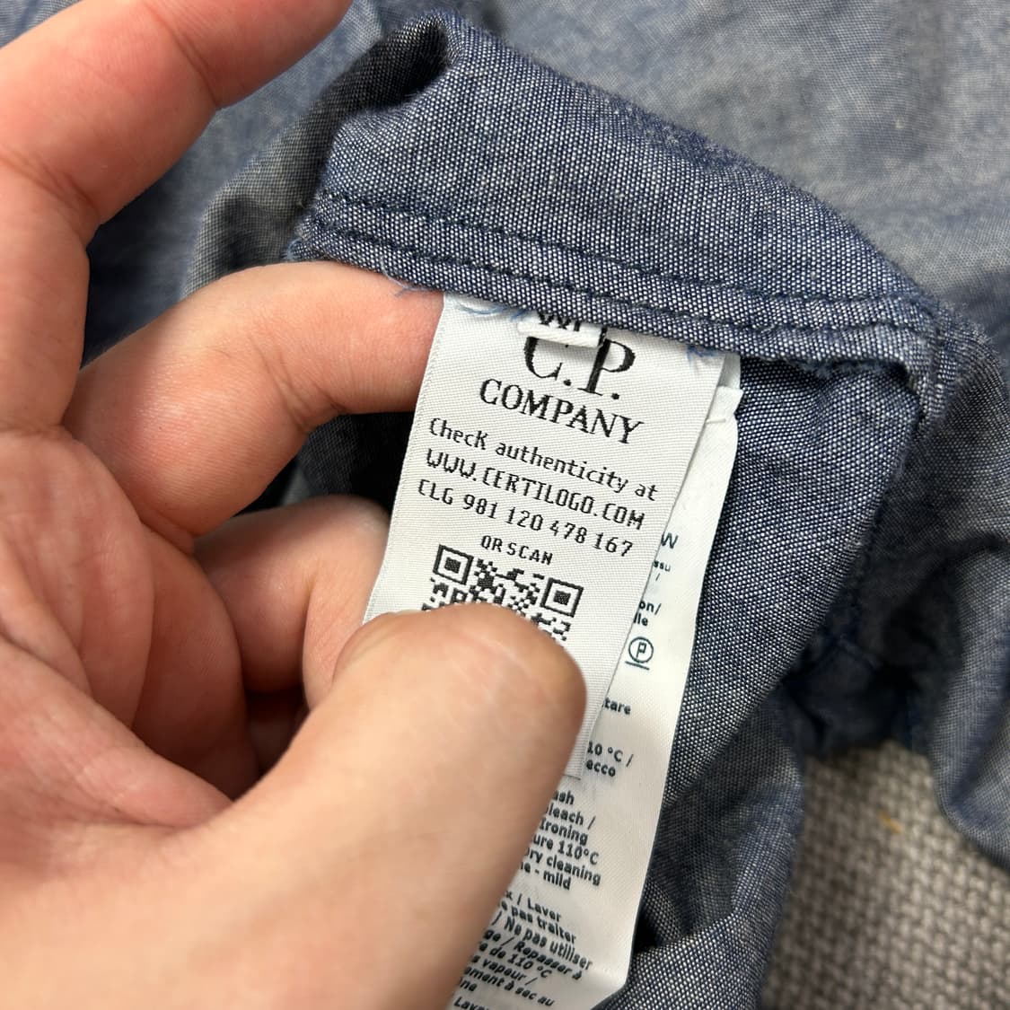 CP컴퍼니 렌즈 샴브레이 페이딩 셔츠(2XL) 상품이미지7