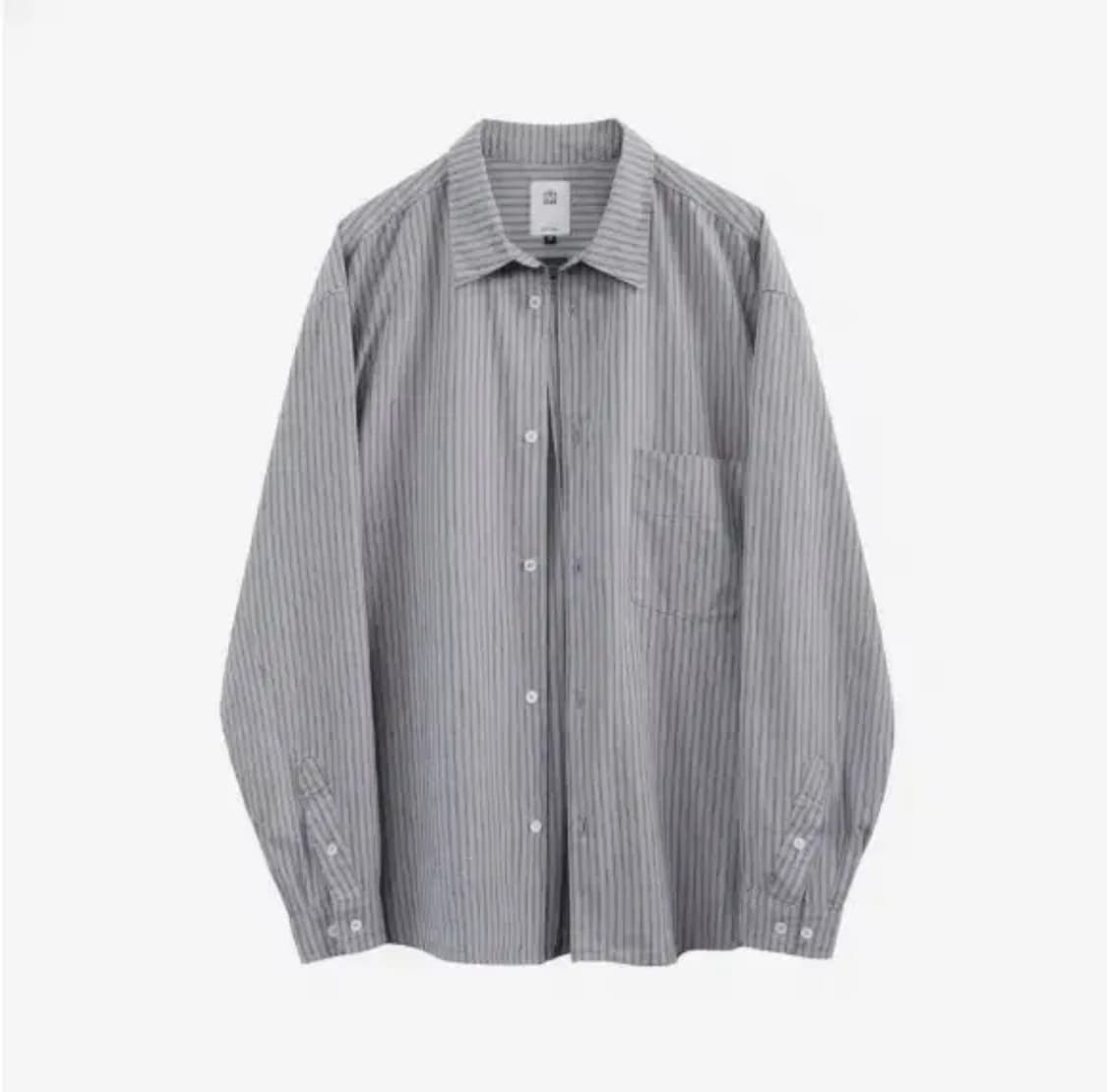 [4] 폴리테루 스트라이프 셔츠 라벤더 상품이미지1