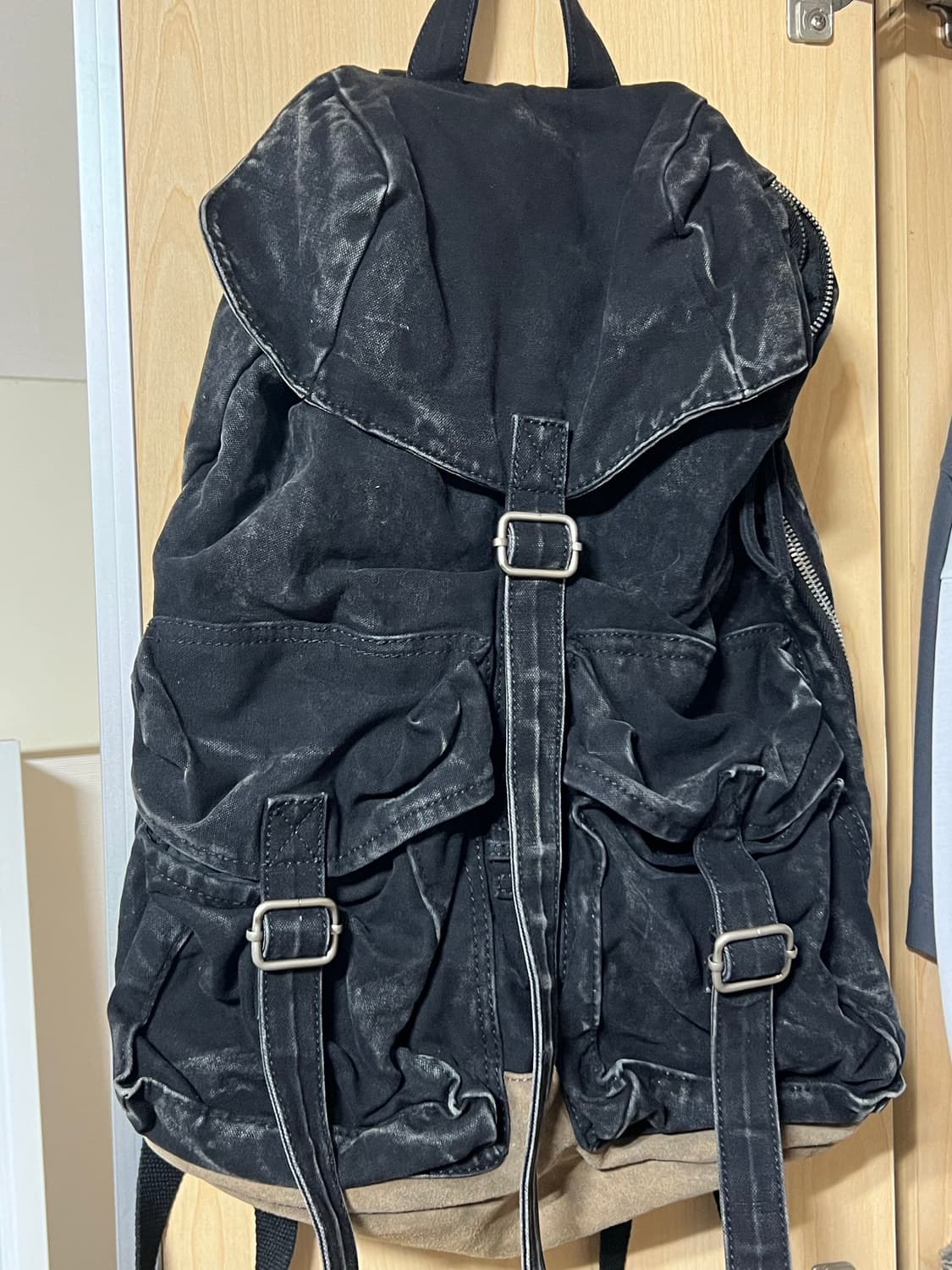 파르티멘토 워시드 코튼 럭색 블랙 상품이미지2