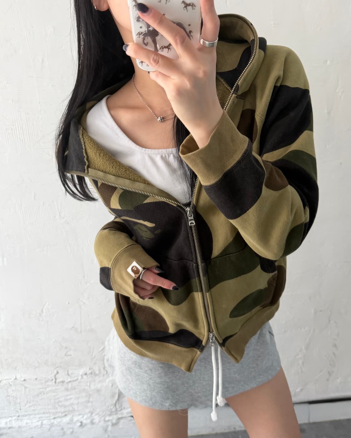 Bape 베이프 카모패턴 풀집업 후드 상품이미지2