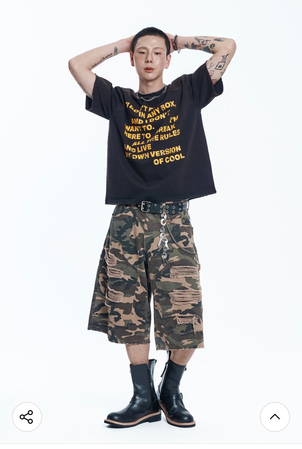 이지노이지 카모 카펜터 버뮤다 팬츠 상품이미지2