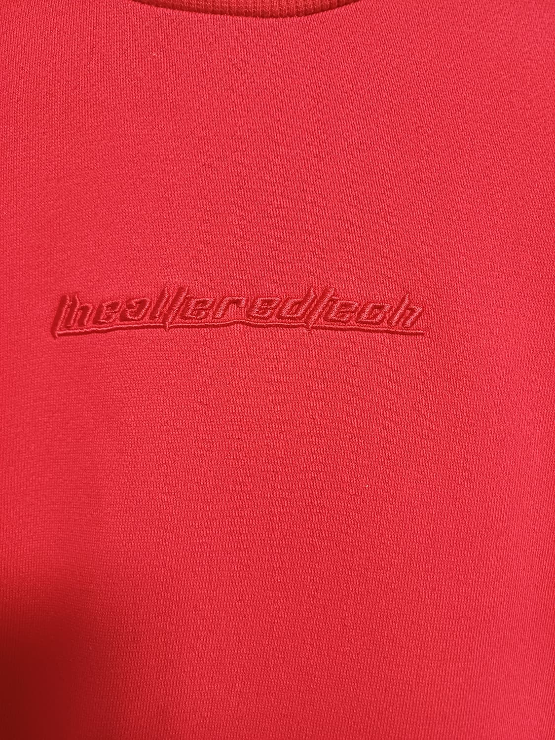 JUUN.J 준지 18FW 오버핏 레드 맨투맨 / 사이드지퍼 상품이미지3