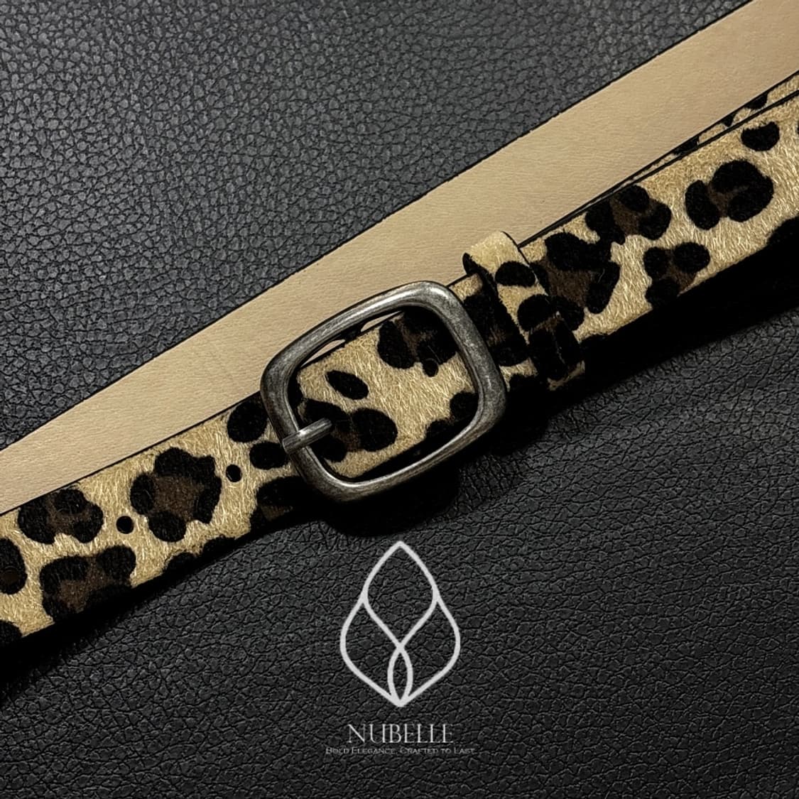 🌗 Leopard hair belt / 호피 송치털 베이직 벨트 상품이미지4