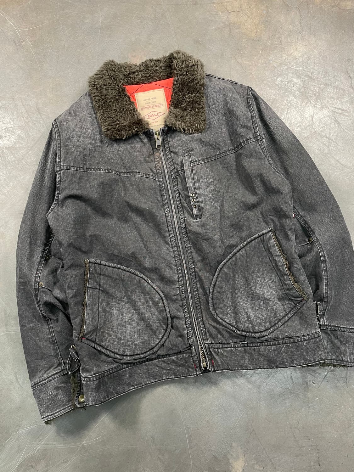 Ball 퍼 카라 데님 퀼팅 자켓 상품이미지2