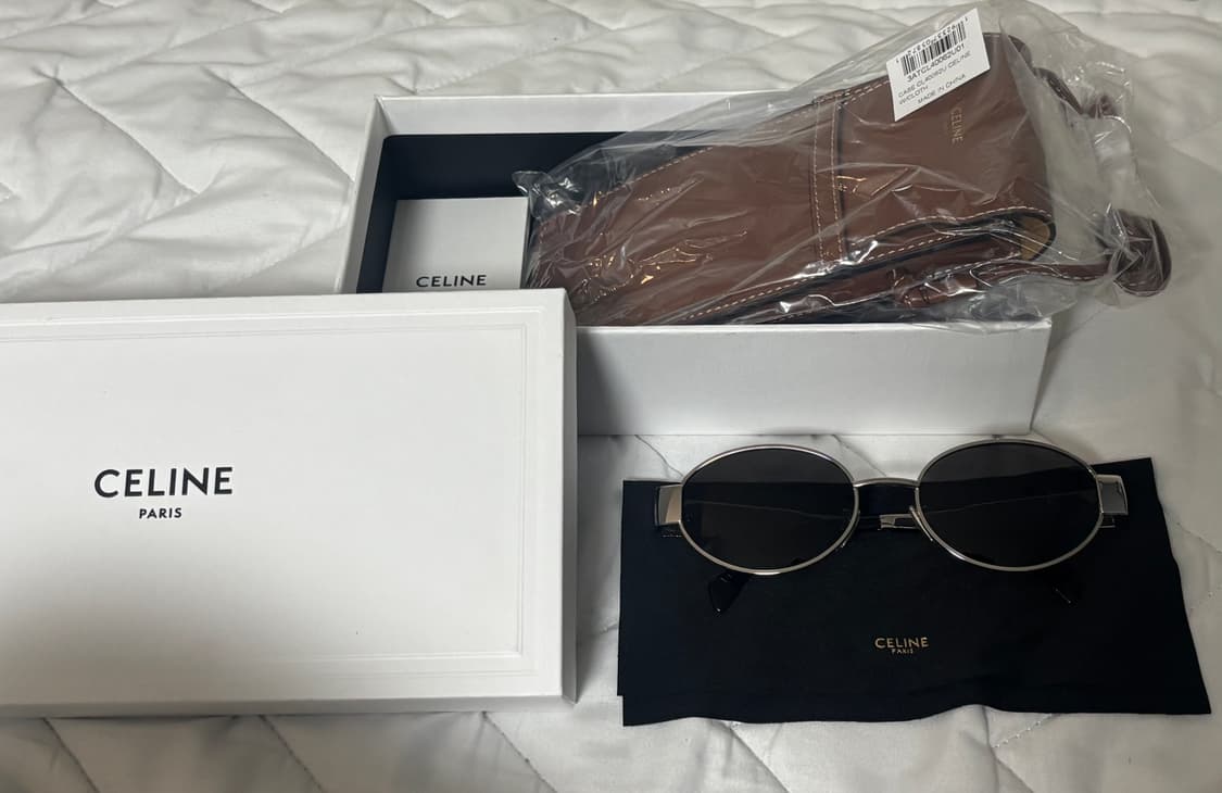 셀린느 트리옹프 01 메탈 선글라스 실버 상품이미지2