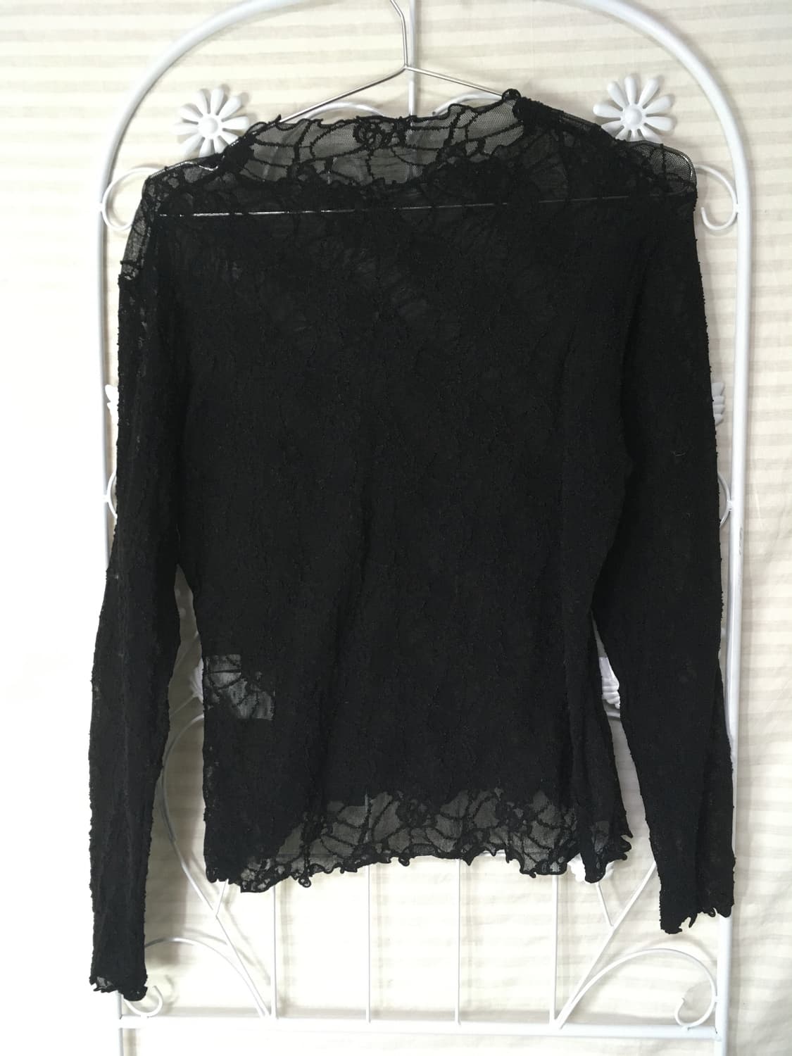 빈티지 시스루 플라워 블라우스 y2k 스트릿 갸루 펑키 일본빈티지722  상품이미지2