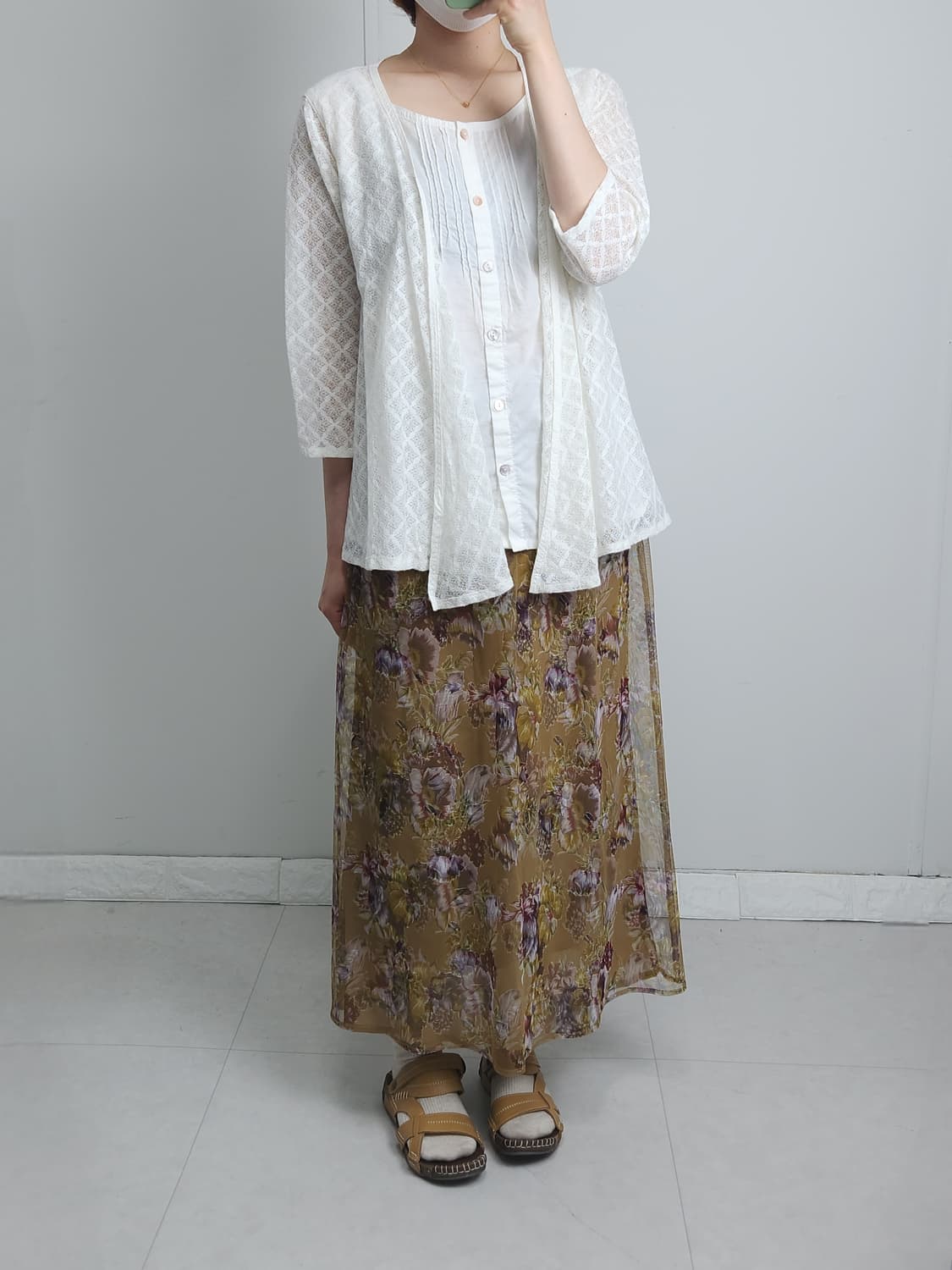 레이스 가디건 블라우스 상품이미지3