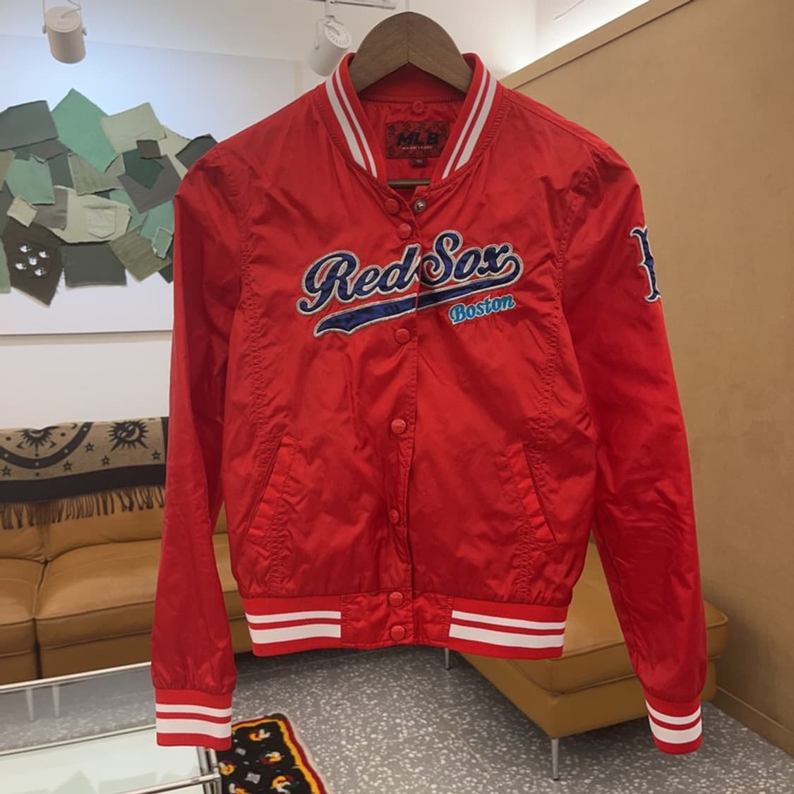 MLB 보스턴 레드삭스 레트로 바람막이 바시티자켓 90 C08282 상품이미지3