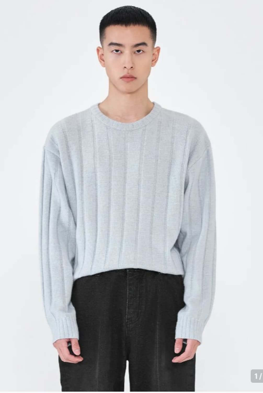 (새제품)아워스코프 울 립니트 스카이블루 2 상품이미지2