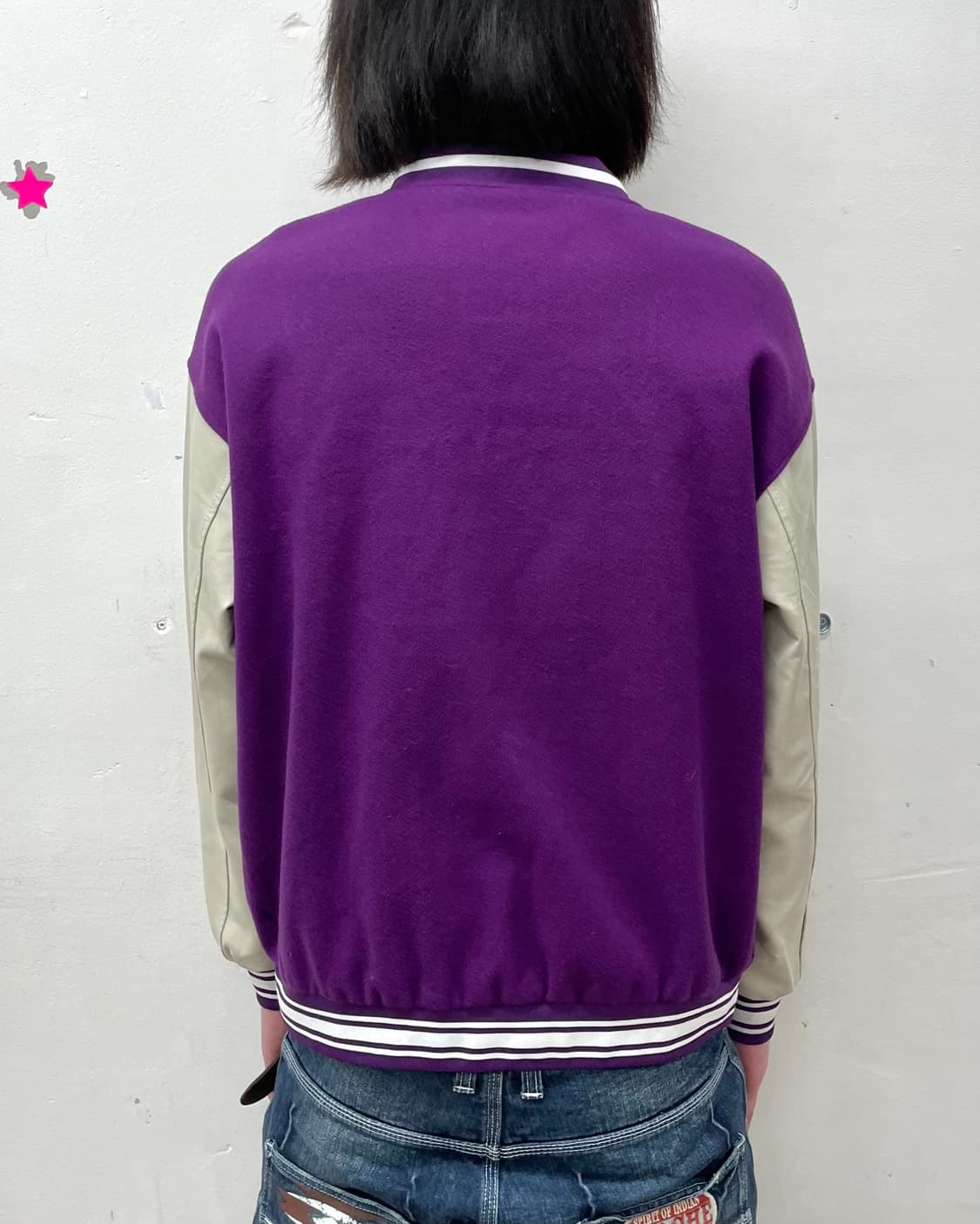 B bone purple stadium jacket 상품이미지2