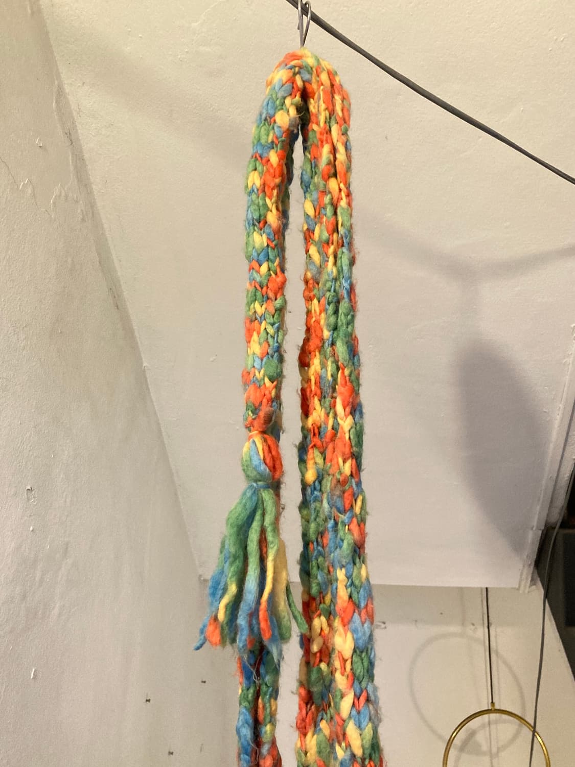 무지개 롱 뜨개 꽈배기 머플러 상품이미지2