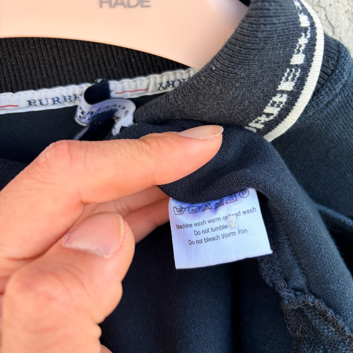 버버리 블루라벨 원포켓 기마병자수 PK카라 롱슬리브(L) 상품이미지5