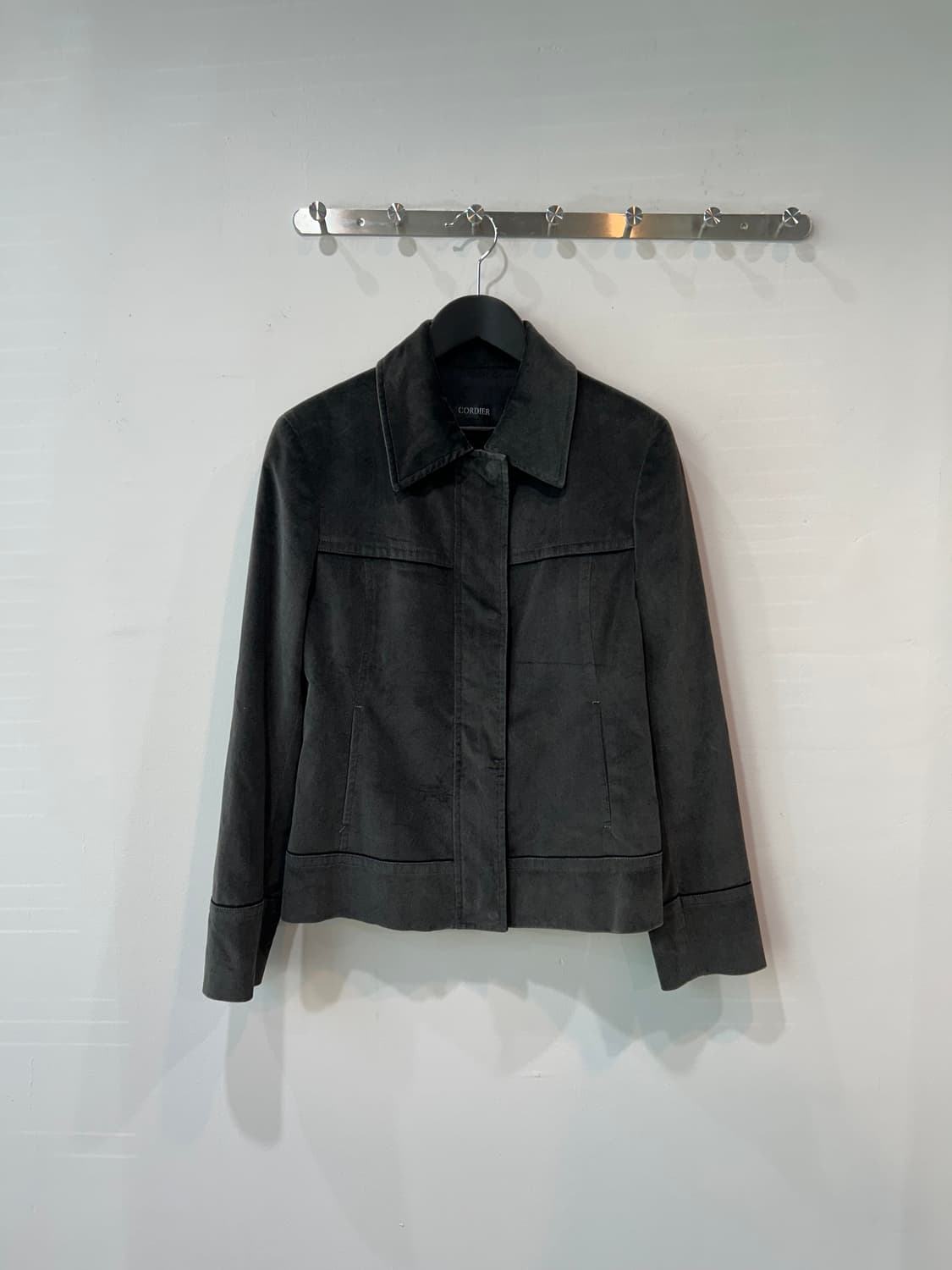 챠콜 벨벳 자켓 상품이미지3