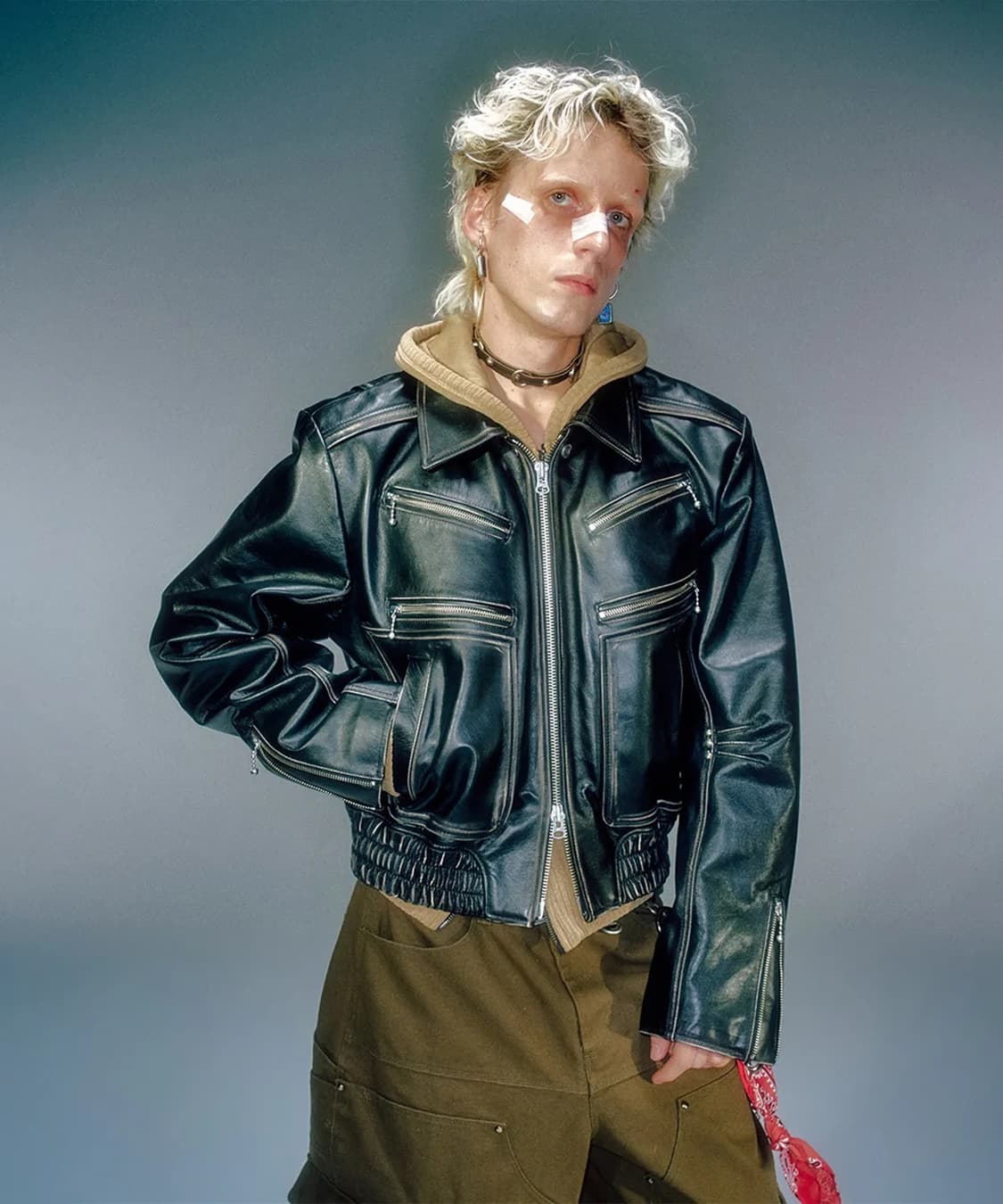 베이컨트아카이브 LEATHER BLOUSON JACKET BLACK(L) 상품이미지1