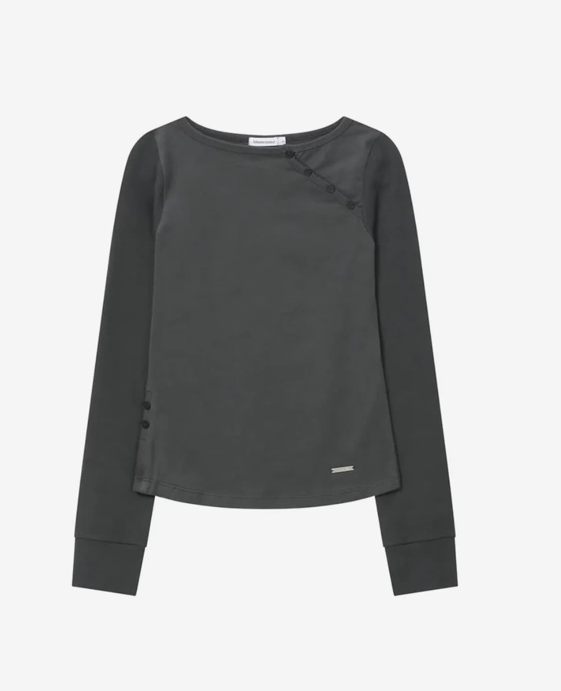 미세키서울 슬래쉬 버튼 롱 슬리브 차콜 상품이미지1