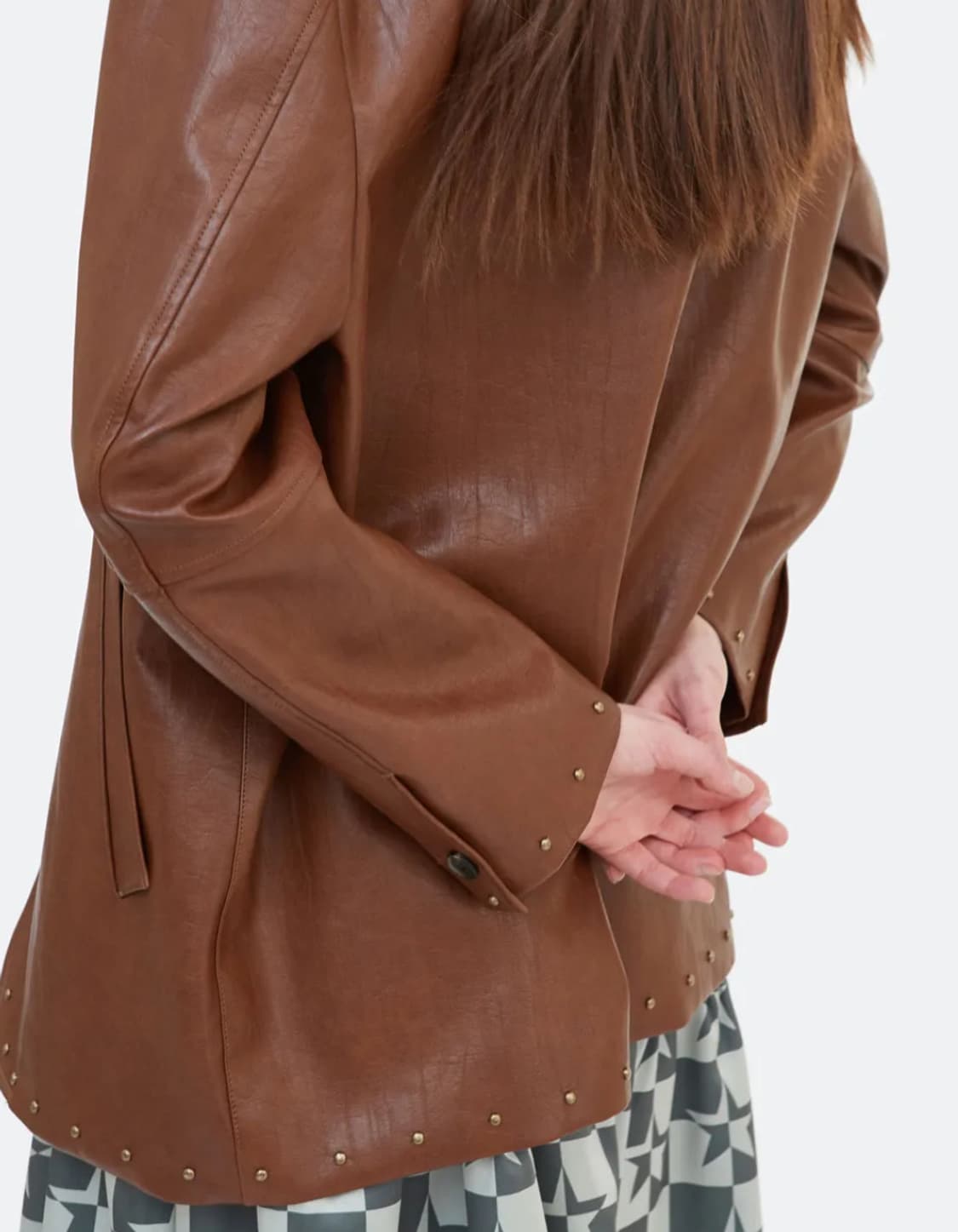 경 레더자켓 Oversize Studded Leather Jacket 상품이미지4