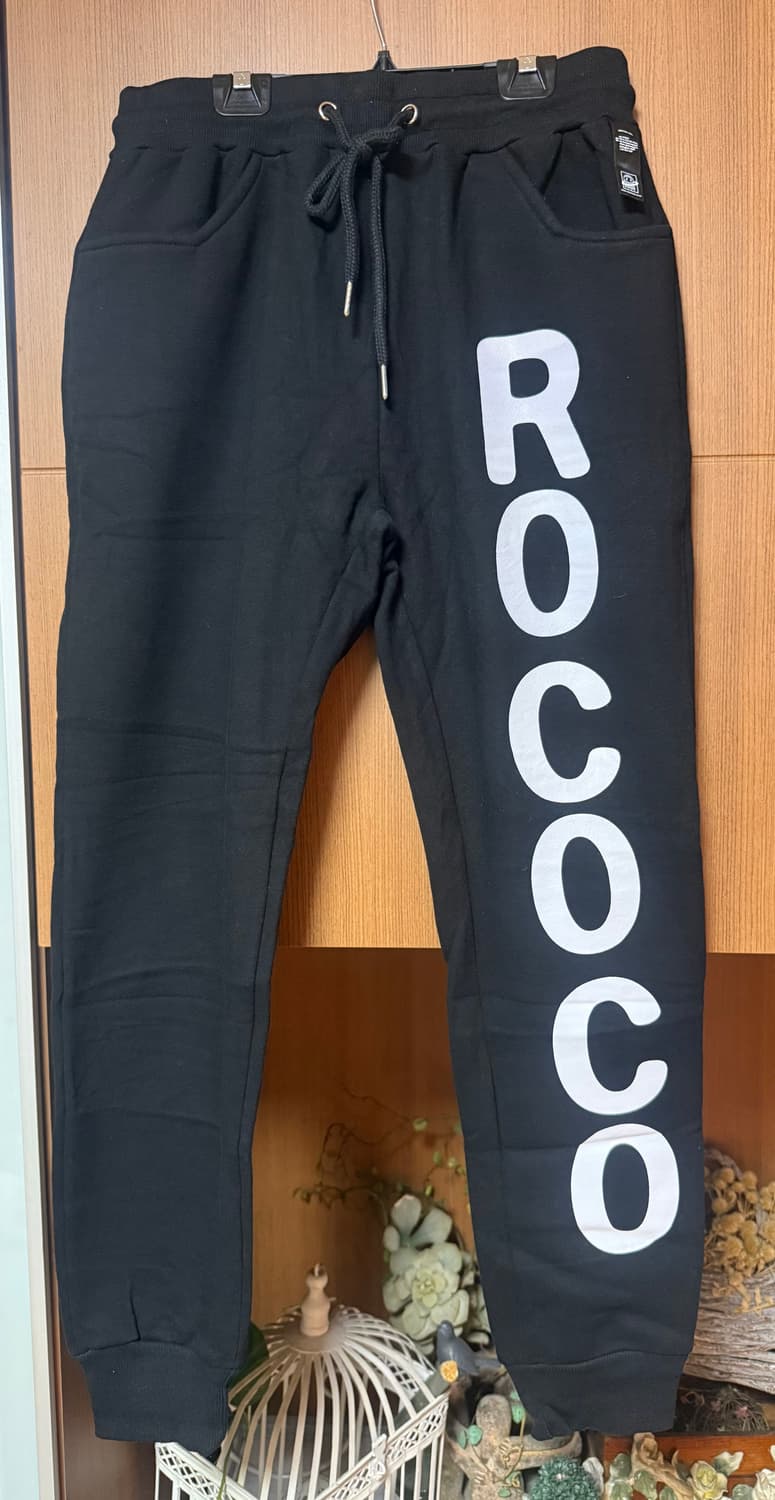ROCOCO 로고 스웨트 팬츠 M - 새상품 ( 그레이, 블랙 ) 상품이미지10