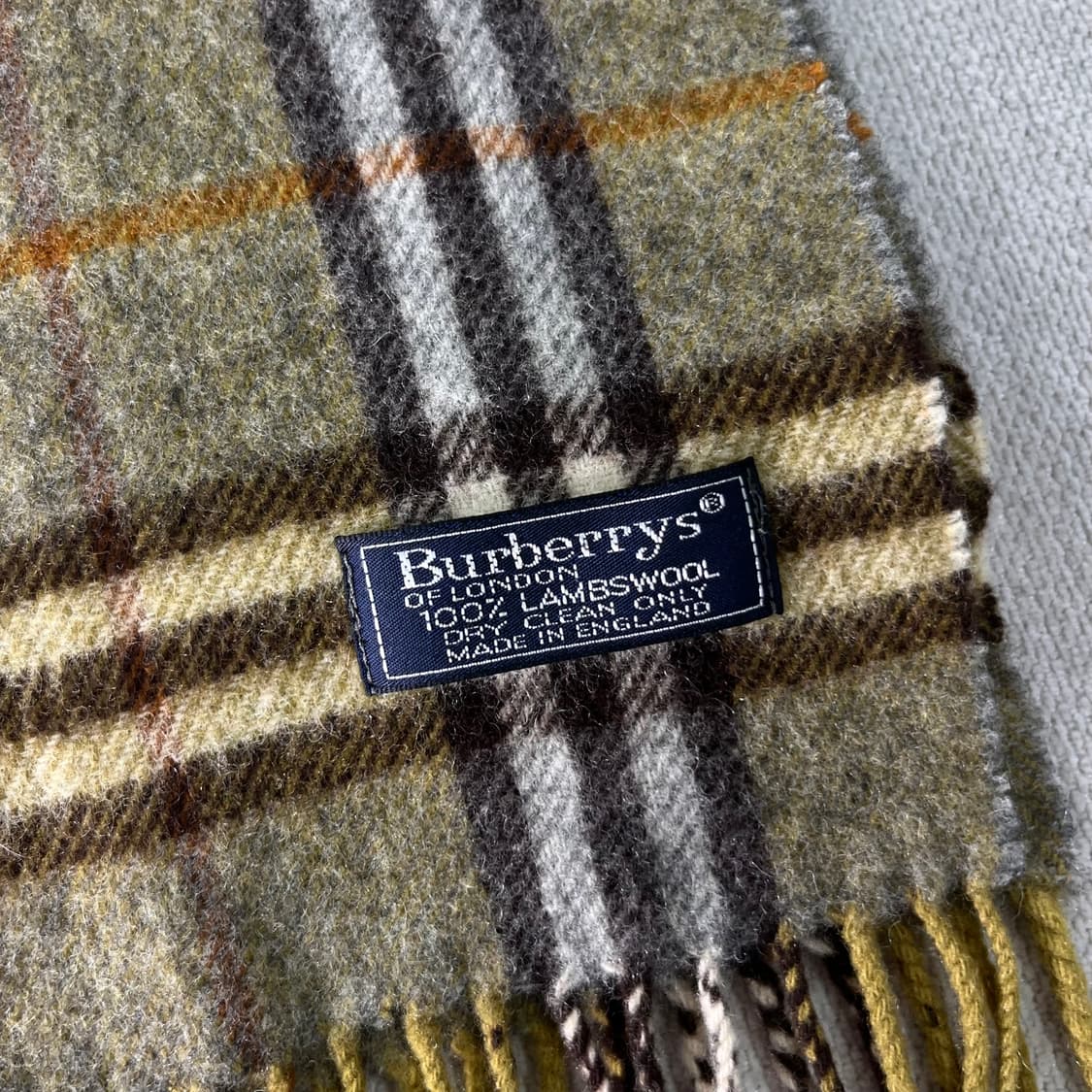 버버리 노바체크 램스울 그린 머플러  상품이미지3