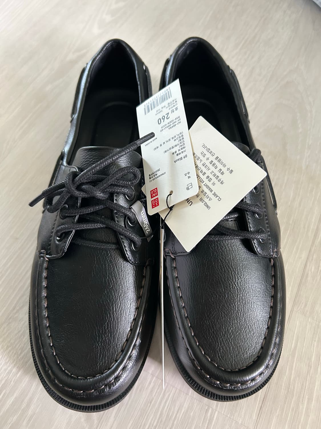 유니클로 덱 슈즈 블랙 260 상품이미지1