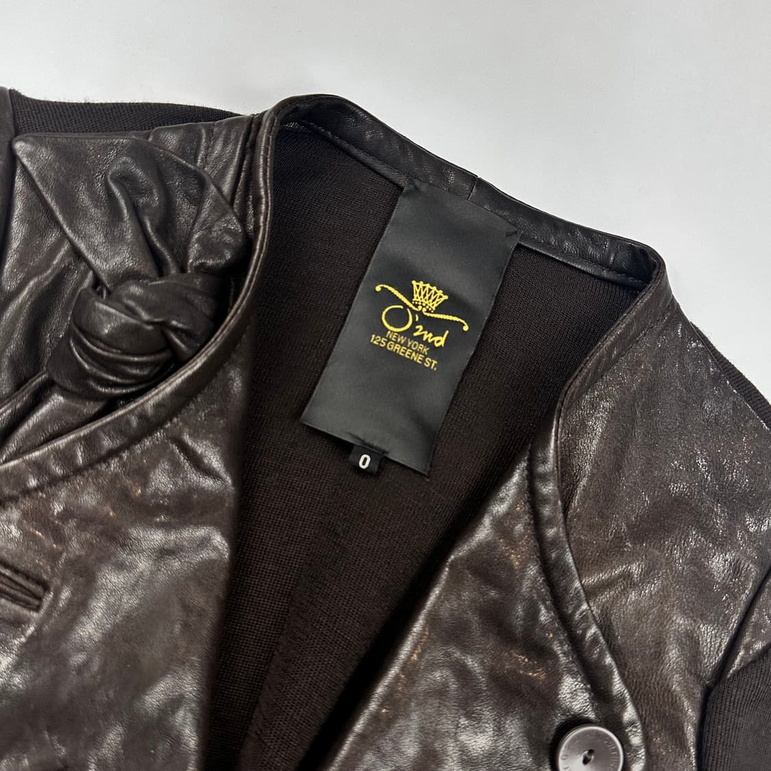 오즈세컨 양가죽 니트 자켓 상품이미지4