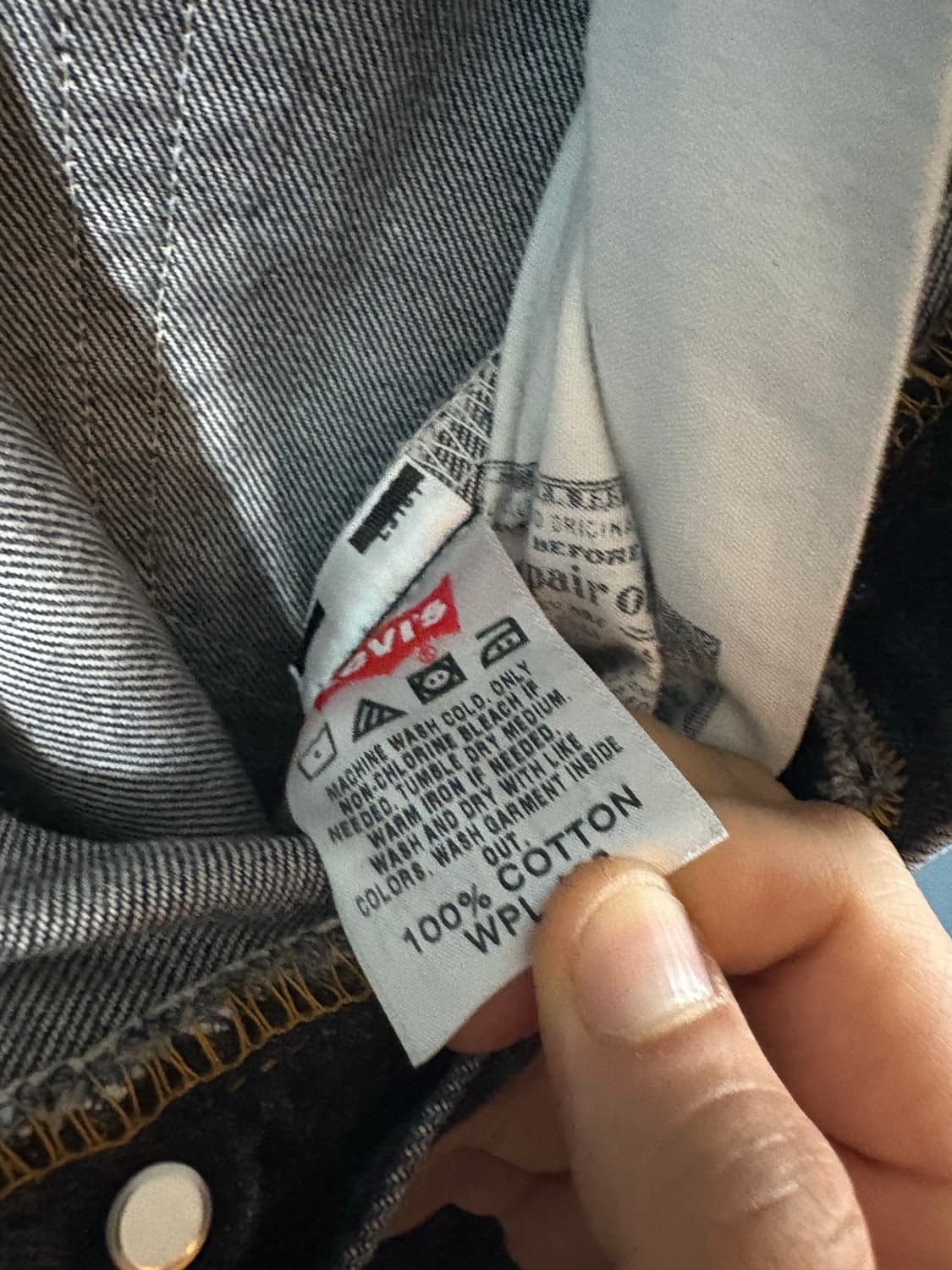 00’s Levis black 501 denim pant. 상품이미지6