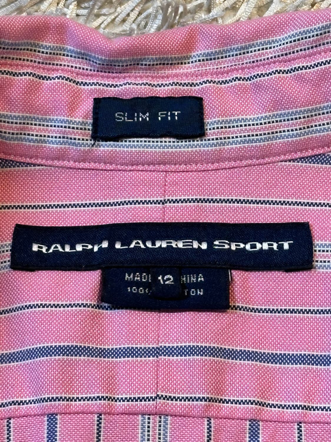 폴로 스포츠 슬림핏 멀티포니 스트라이프 셔츠 핑크 12 상품이미지4